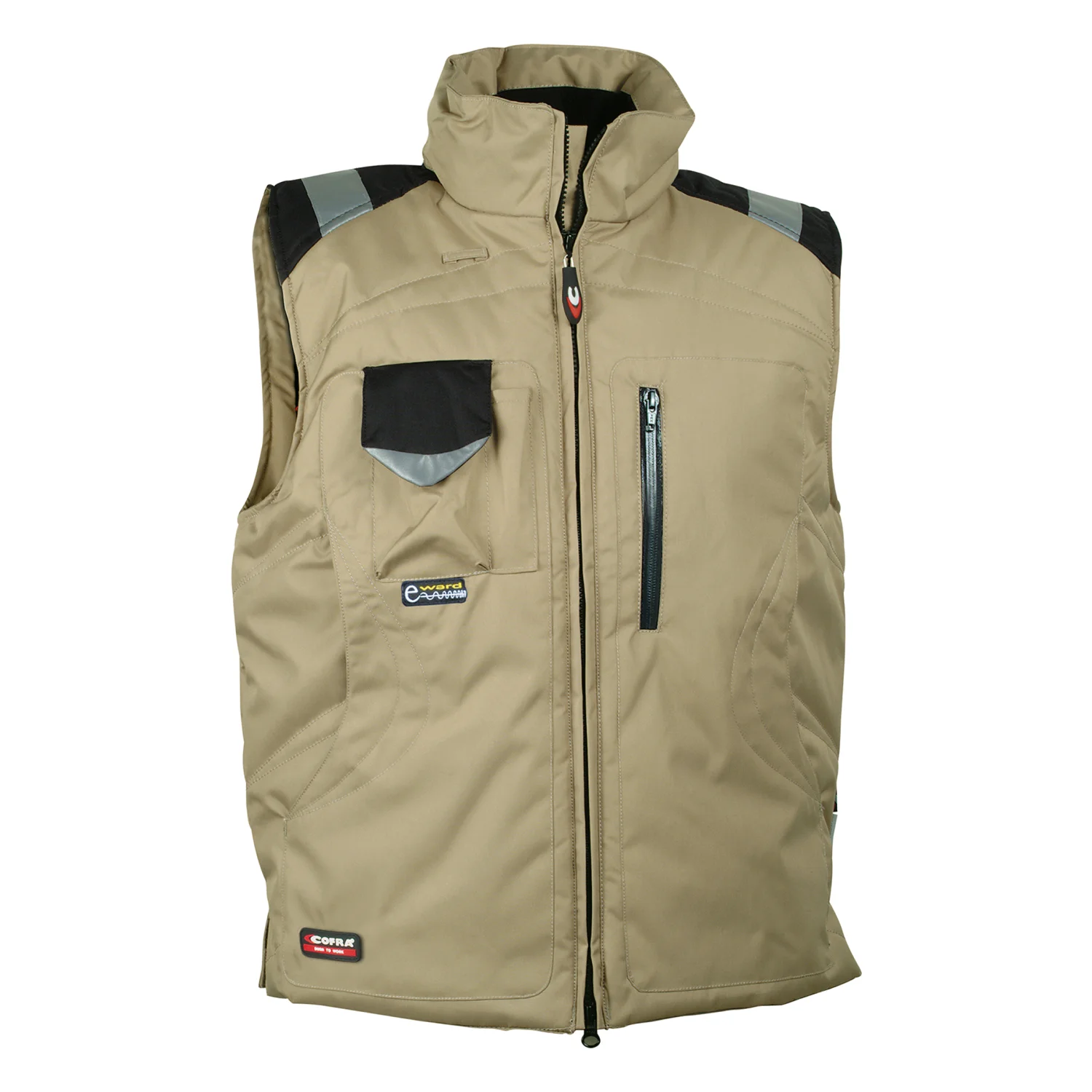 COFRA Polar bélelt mellény Khaki/fekete