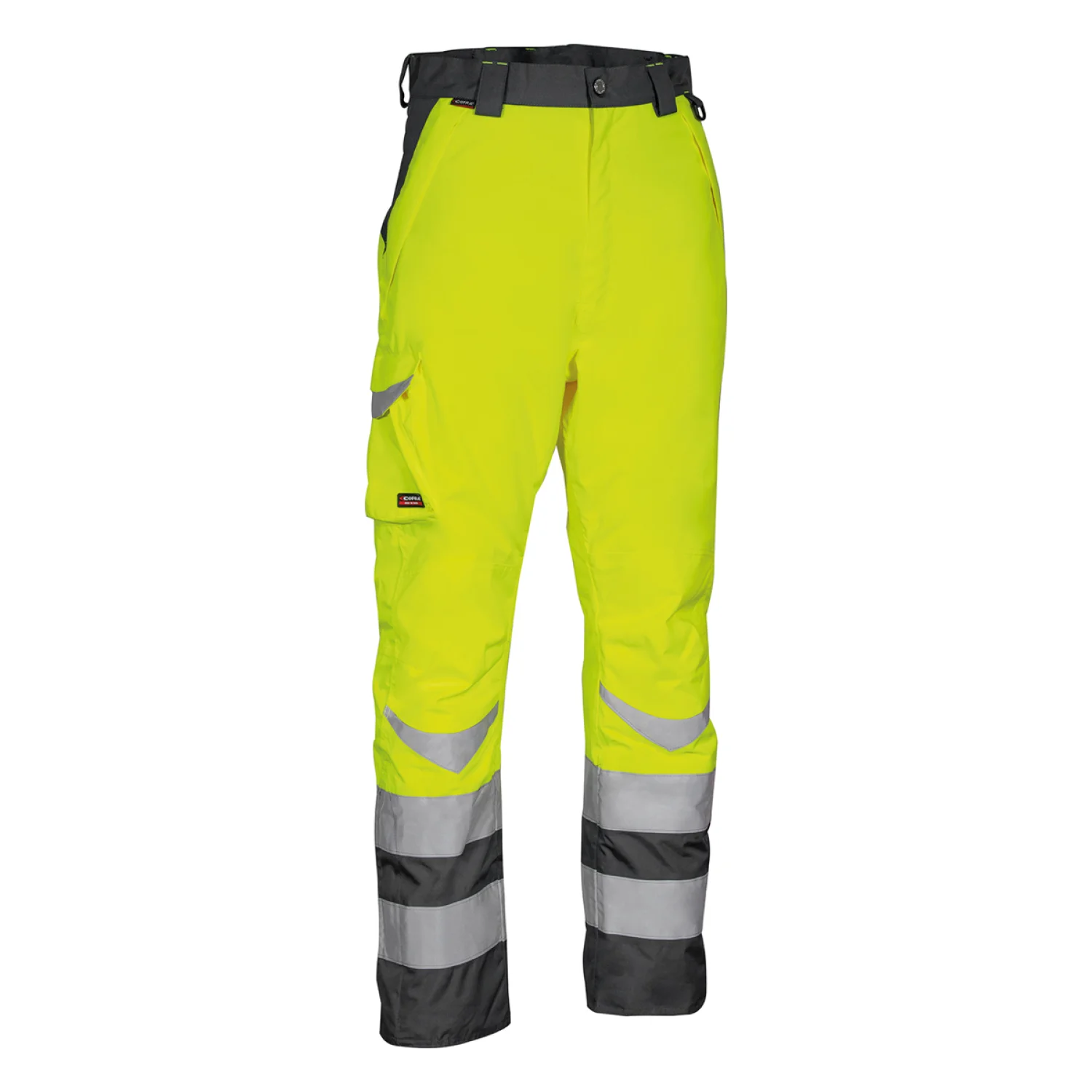COFRA Safe láthatósági bélelt derekas nadrág Borostyán fluo/antrac