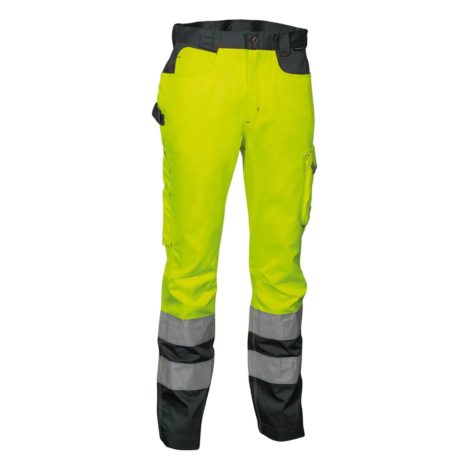 COFRA Ray láthatósági derekas nadrág Borostyán fluo/antracit