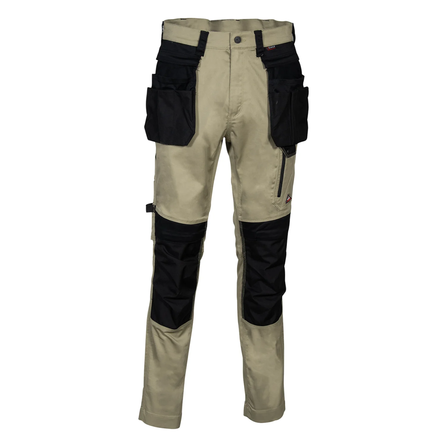 COFRA Kudus box lengőzsebes stretch derekas nadrág Khaki/fekete