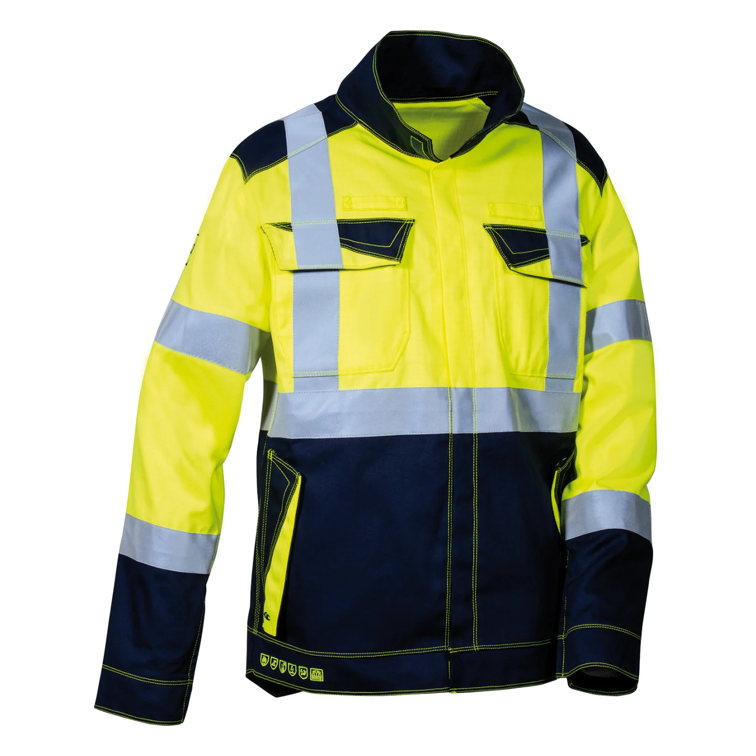 COFRA Melted lángálló antisztatikus hi-vis deréknadrág Hivis sárga/sötétkék