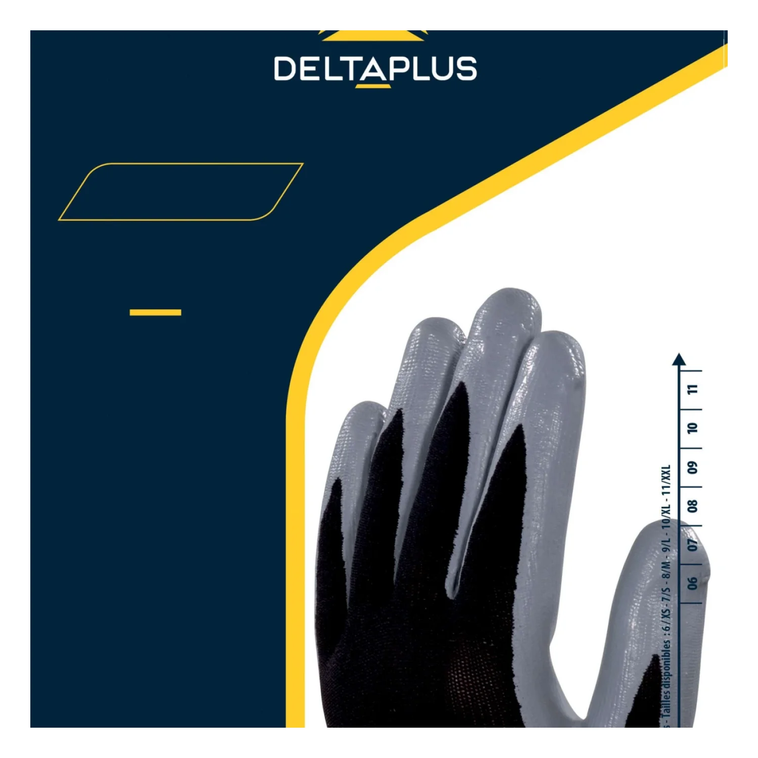 Delta Plus Kötött nitril kesz VE712 Fekete-Szürke