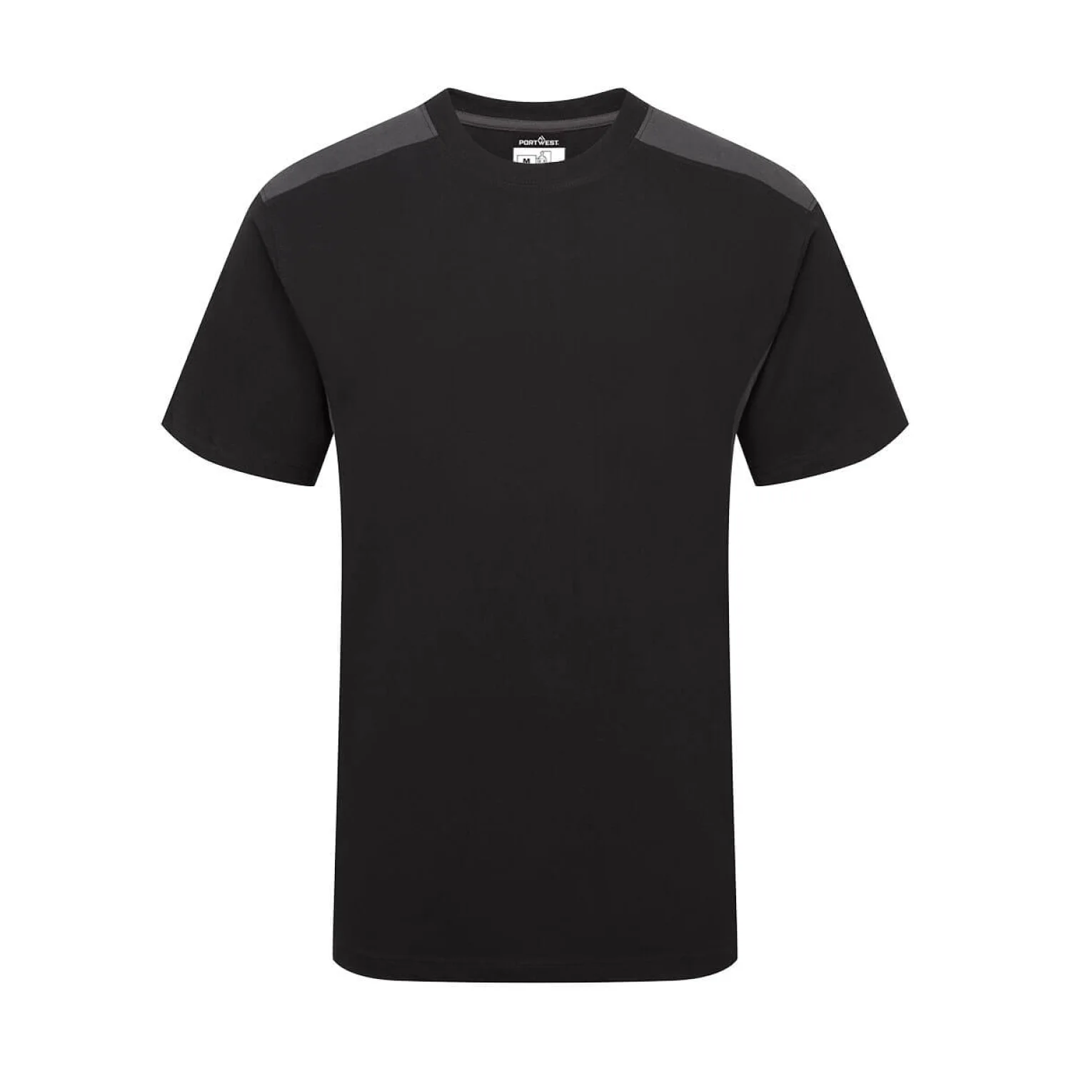 Portwest Kéttónusú Póló S/S Fekete/Szürke