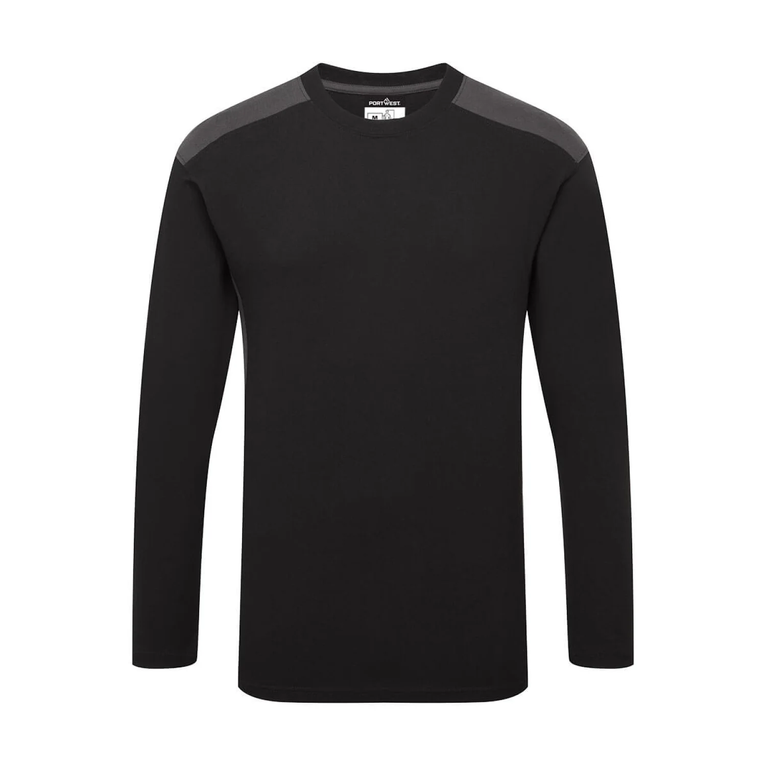 Portwest Kéttónusú T-Shirt L/S Fekete/Szürke