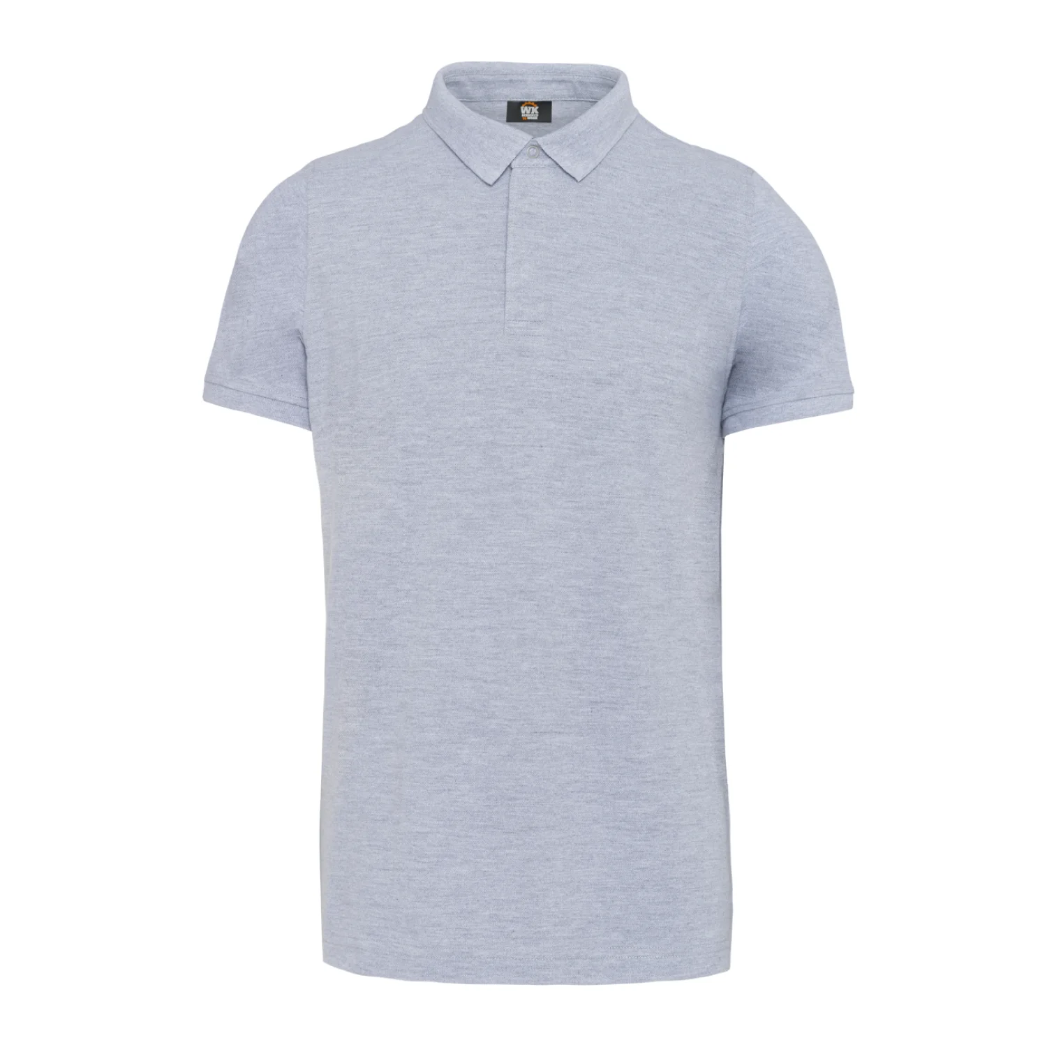 Designed To Work Férfi rövid ujjú patentos galléros póló Oxford Grey
