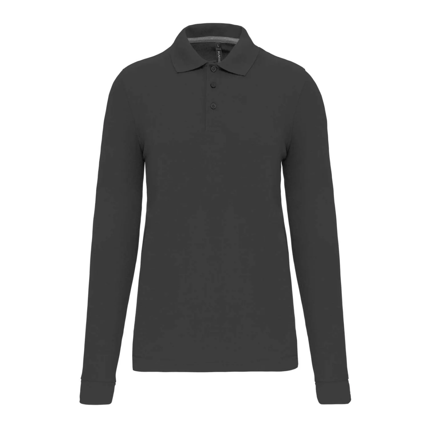 Designed To Work Férfi hosszú ujjú galléros póló Dark Grey