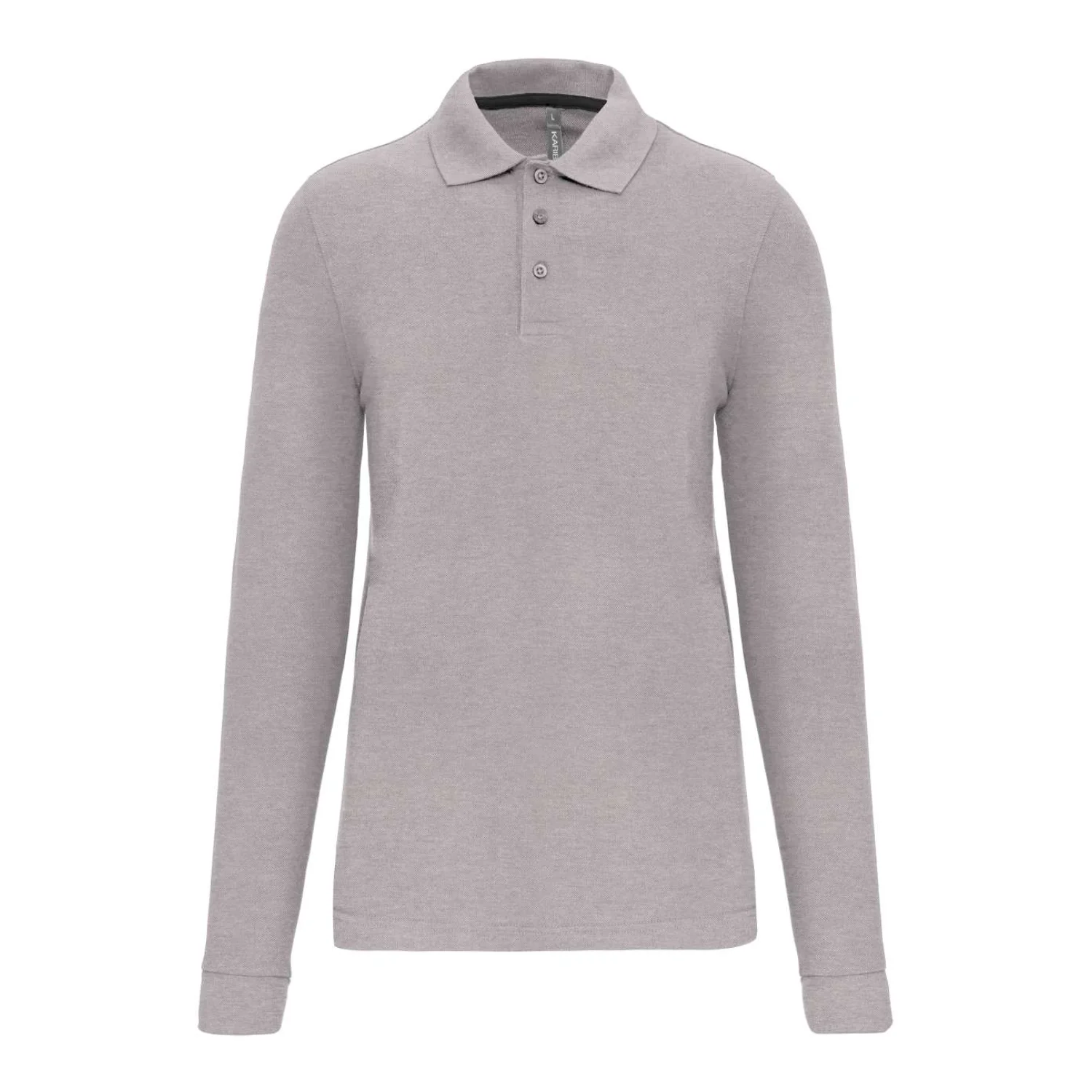 Designed To Work Férfi hosszú ujjú galléros póló Oxford Grey