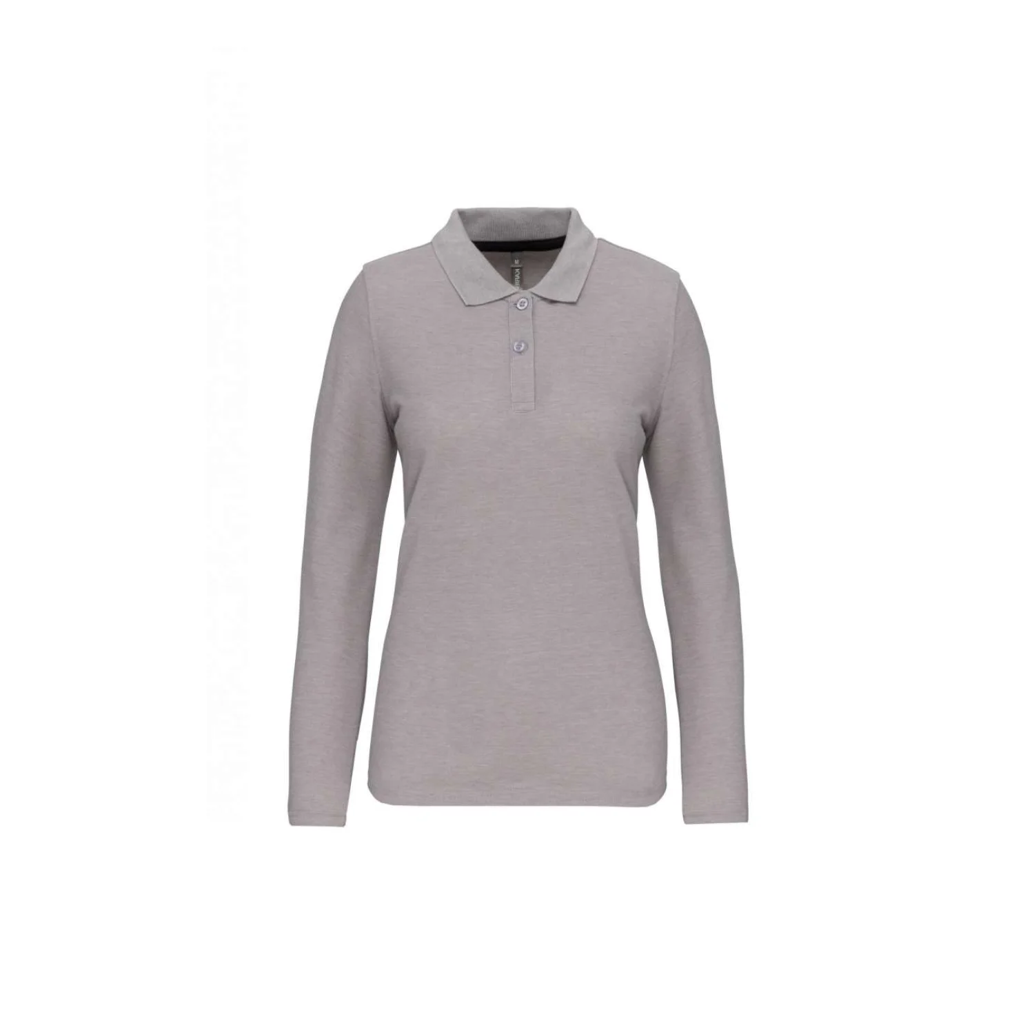 Designed To Work Női hosszú ujjú galléros póló Oxford Grey