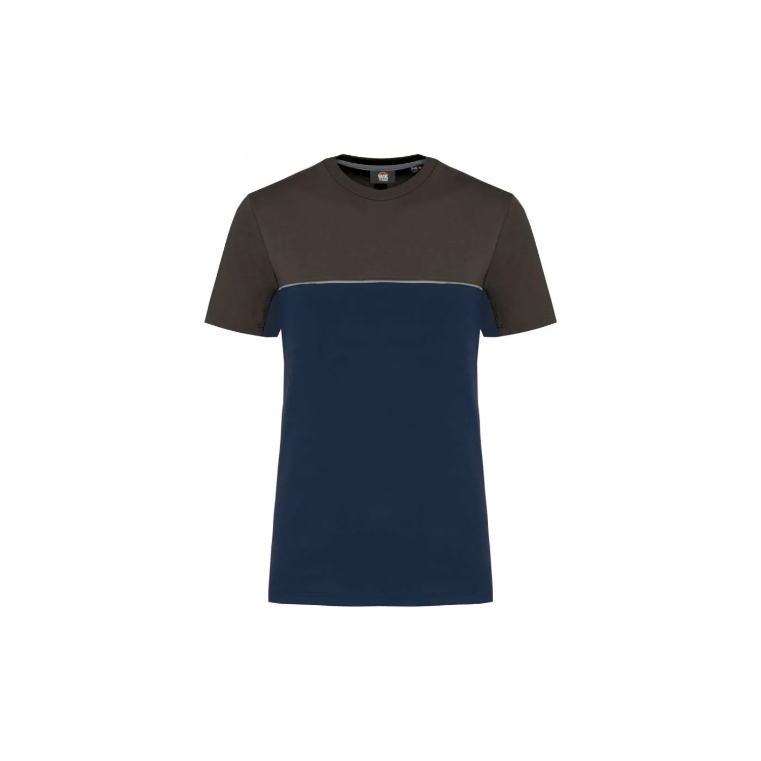 Designed To Work Uniszex környezetbarát rövid ujjú két színű póló Navy/Dark Grey