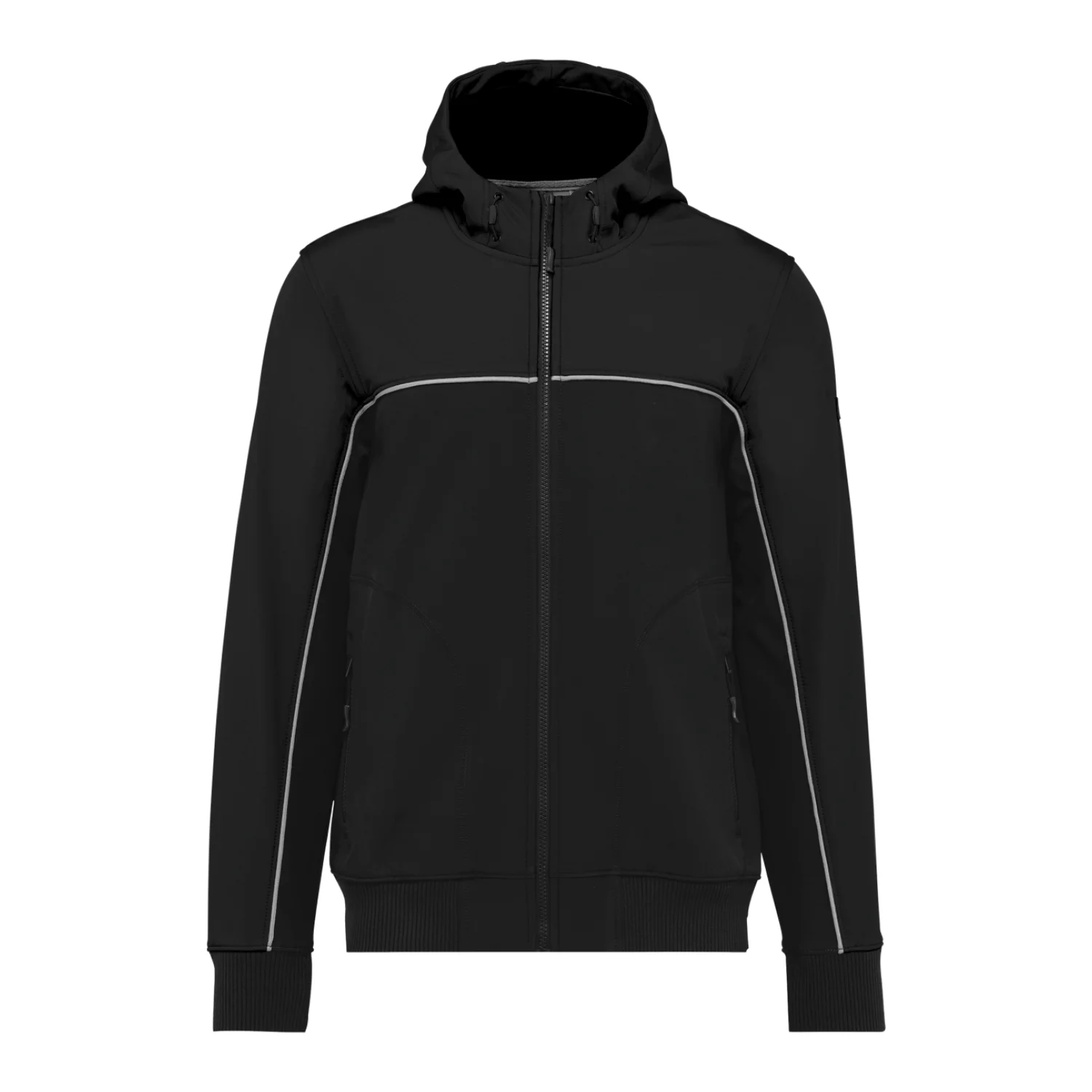 Designed To Work Uniszex háromrétegű két színű bionikus bevonattal ellátott softshell dzseki Black