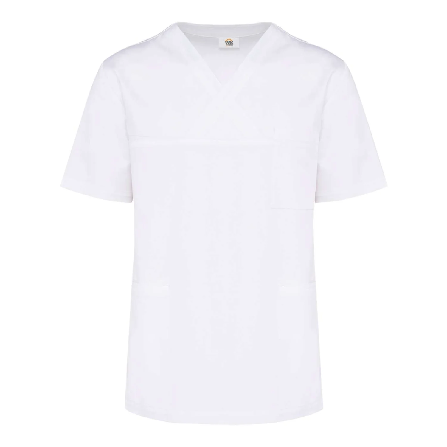 Designed To Work Uniszex rövid ujjú pamut tunika vendéglátás és egészségügy White