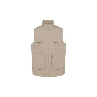 Designed To Work Uniszex bélelt többzsebes polycotton mellény