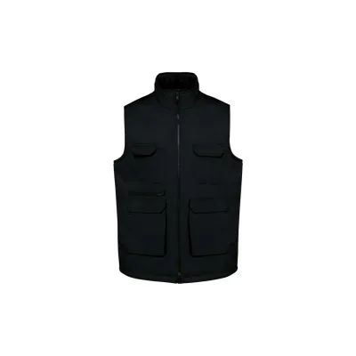 Designed To Work Uniszex bélelt többzsebes polycotton mellény