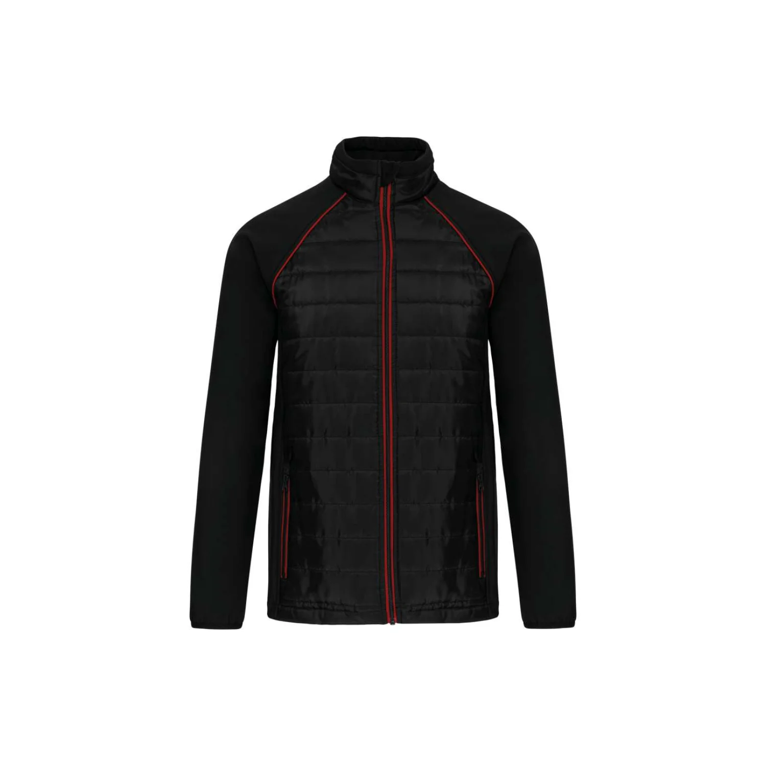Designed To Work Uniszex daytoday dzseki kétféle anyagból Black/Red
