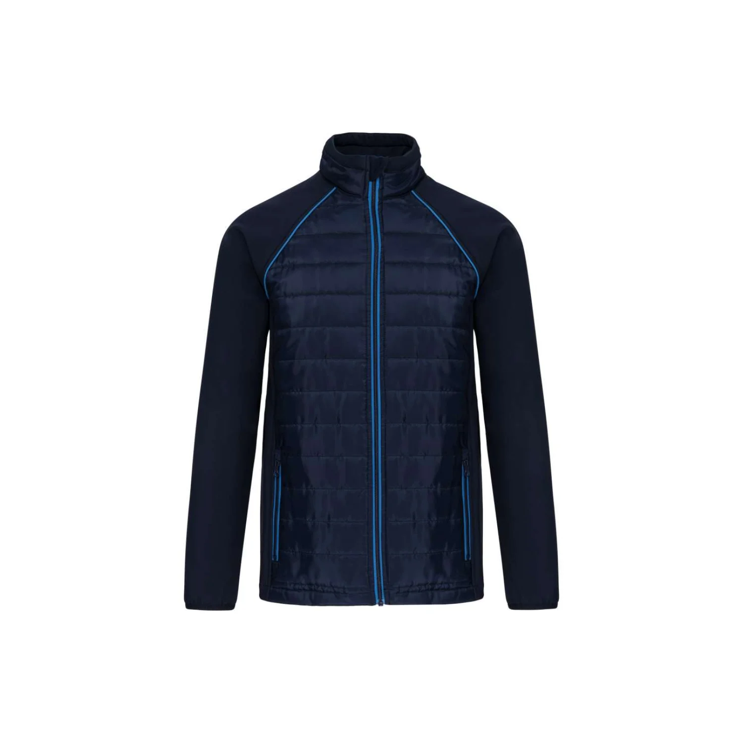 Designed To Work Uniszex daytoday dzseki kétféle anyagból Navy/Light Royal Blue