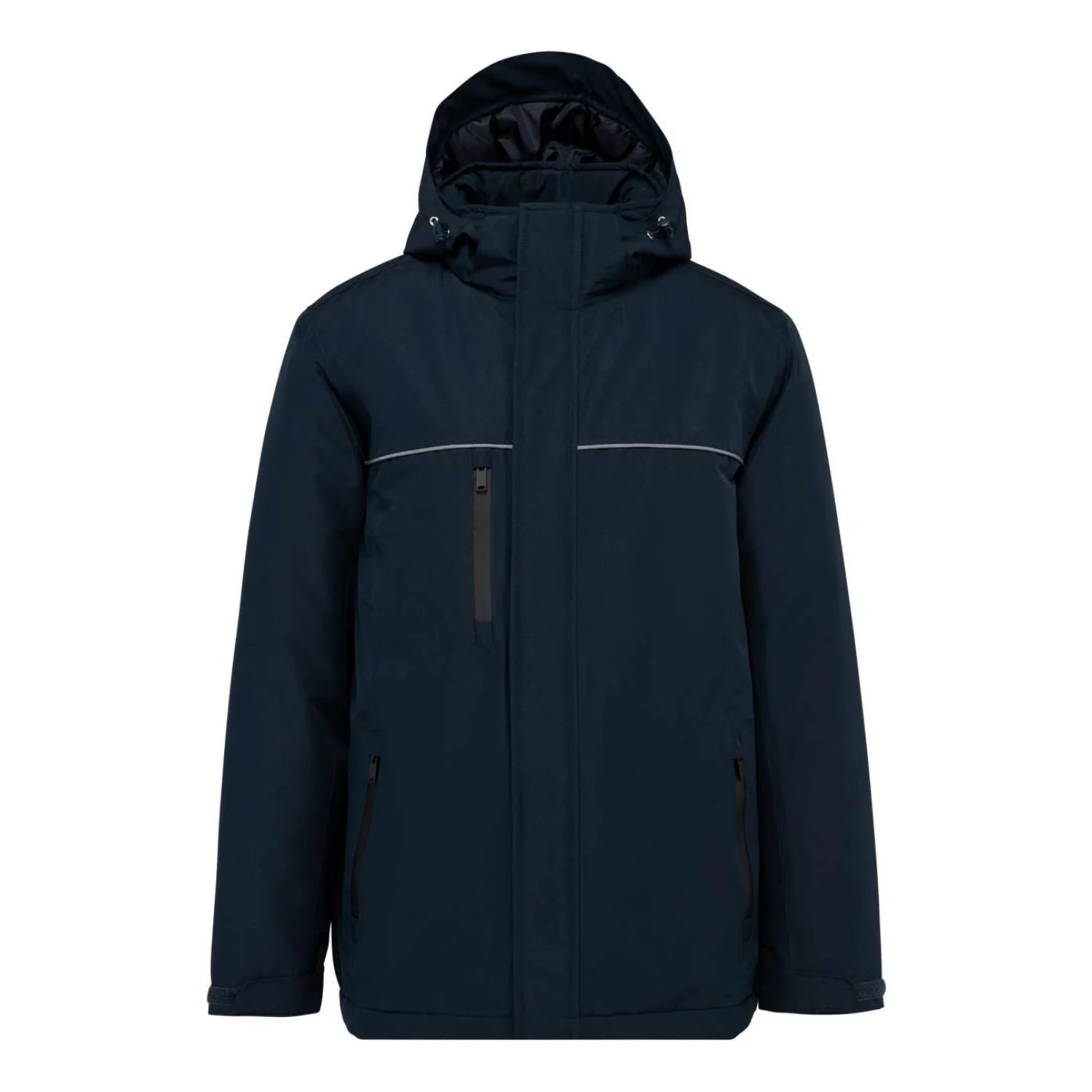 Designed To Work Uniszex kapucnis funkcionális parka kabátok és dzseki Navy