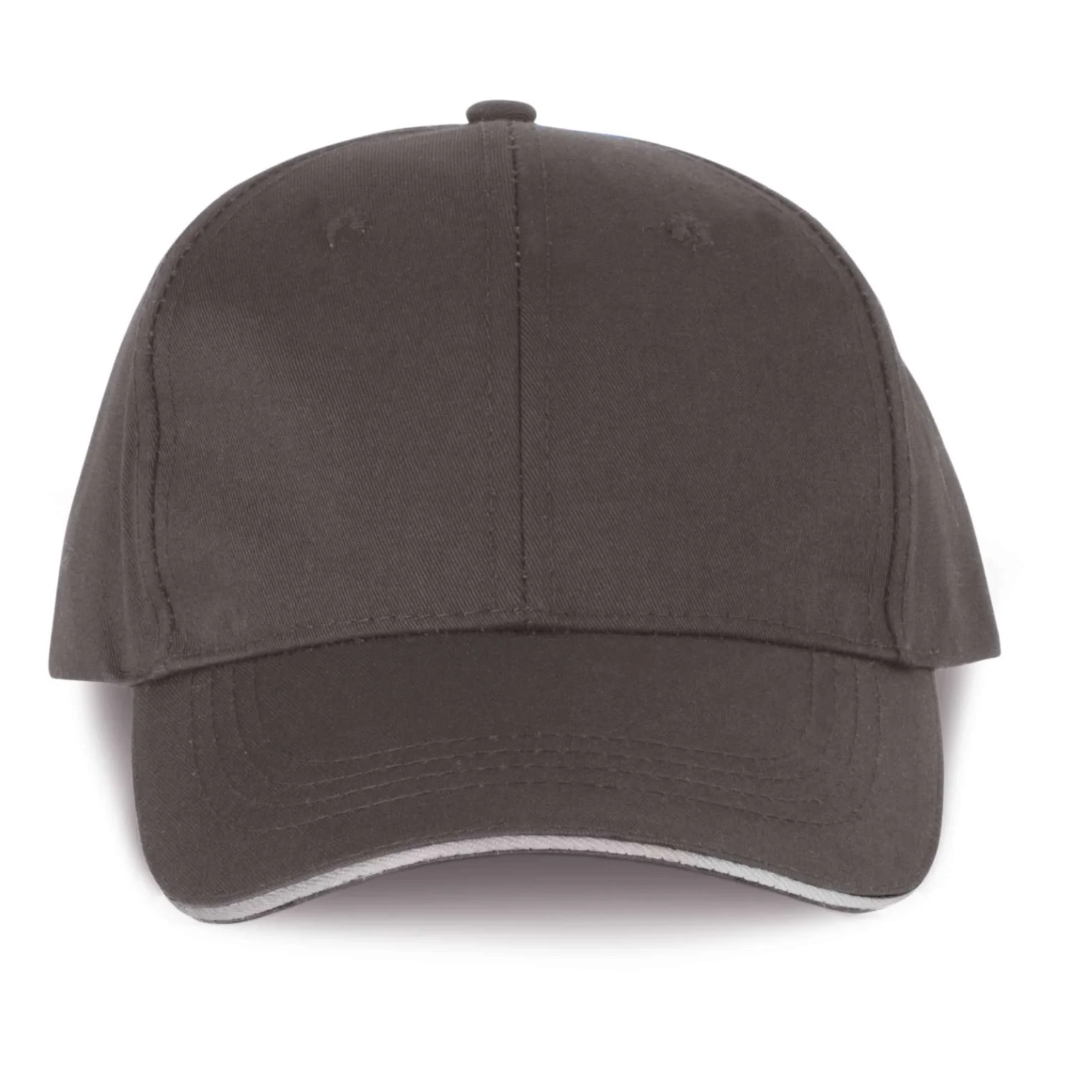 Designed To Work Oekotex tanúsítvánnyal rendelkező 6 paneles sapka szendvics ellenzővel sapká Shale Grey/Light Grey
