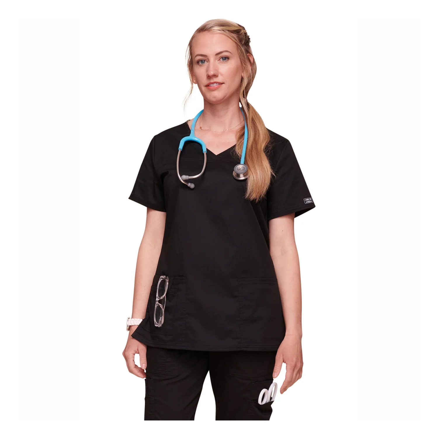Cherokee Women's blouse WWE4727 caribbean blue Black