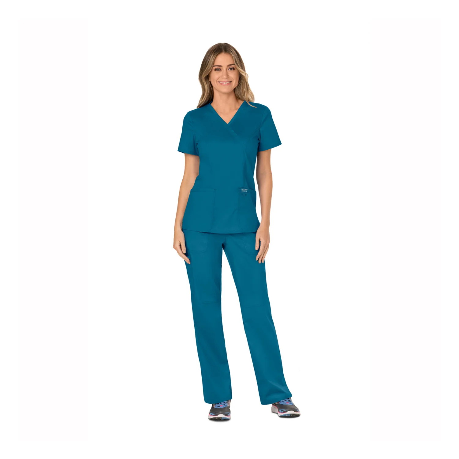 Cherokee Women's blouse WWE610 turquoise Caribian blue