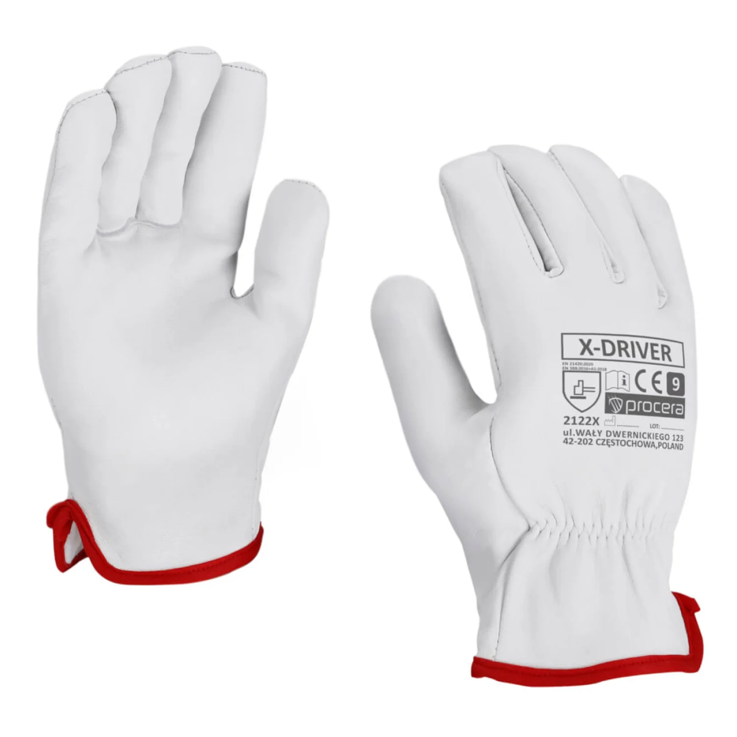 PROCERA Rękawice całoskórzane x-driver