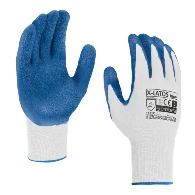 PROCERA Latex bevonatú védőkesztyű X-LATOS BLUE