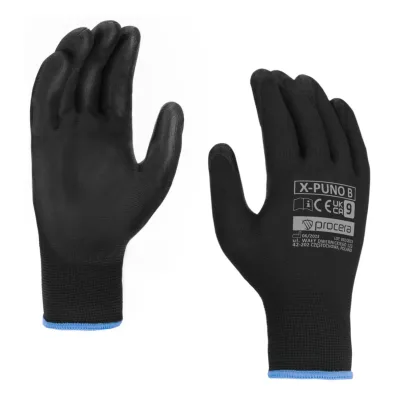 PROCERA X-puno black pu-bevonatú védőkesztyű