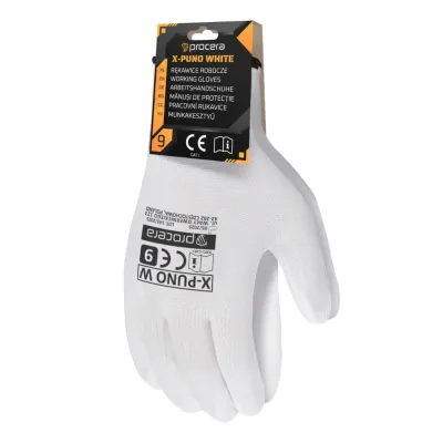PROCERA Felfüggeszthető, PU bevonatú védőkesztyű X-PUNO WHITE akció