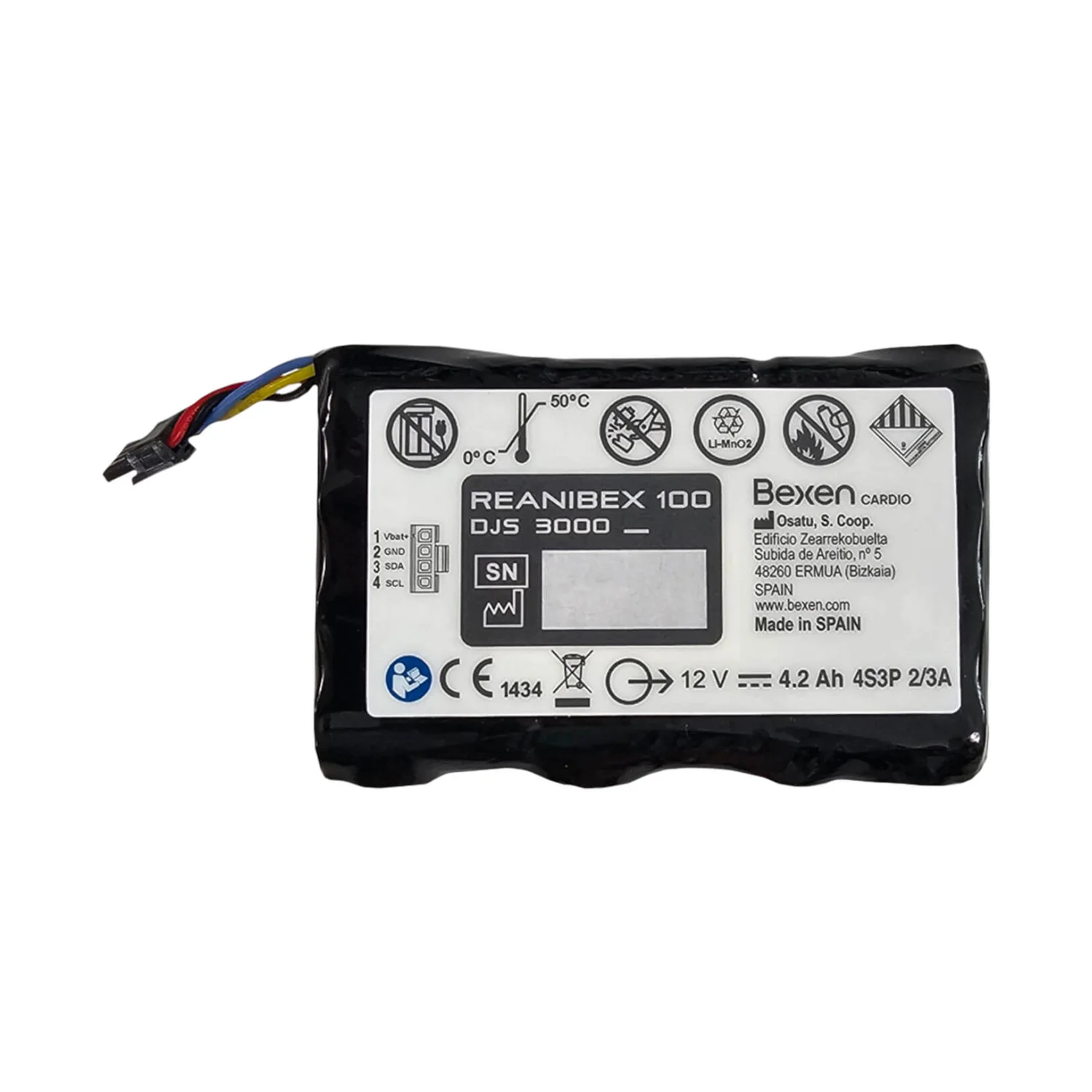 Nordik Bexen Reanibex 100 defibrillator battery