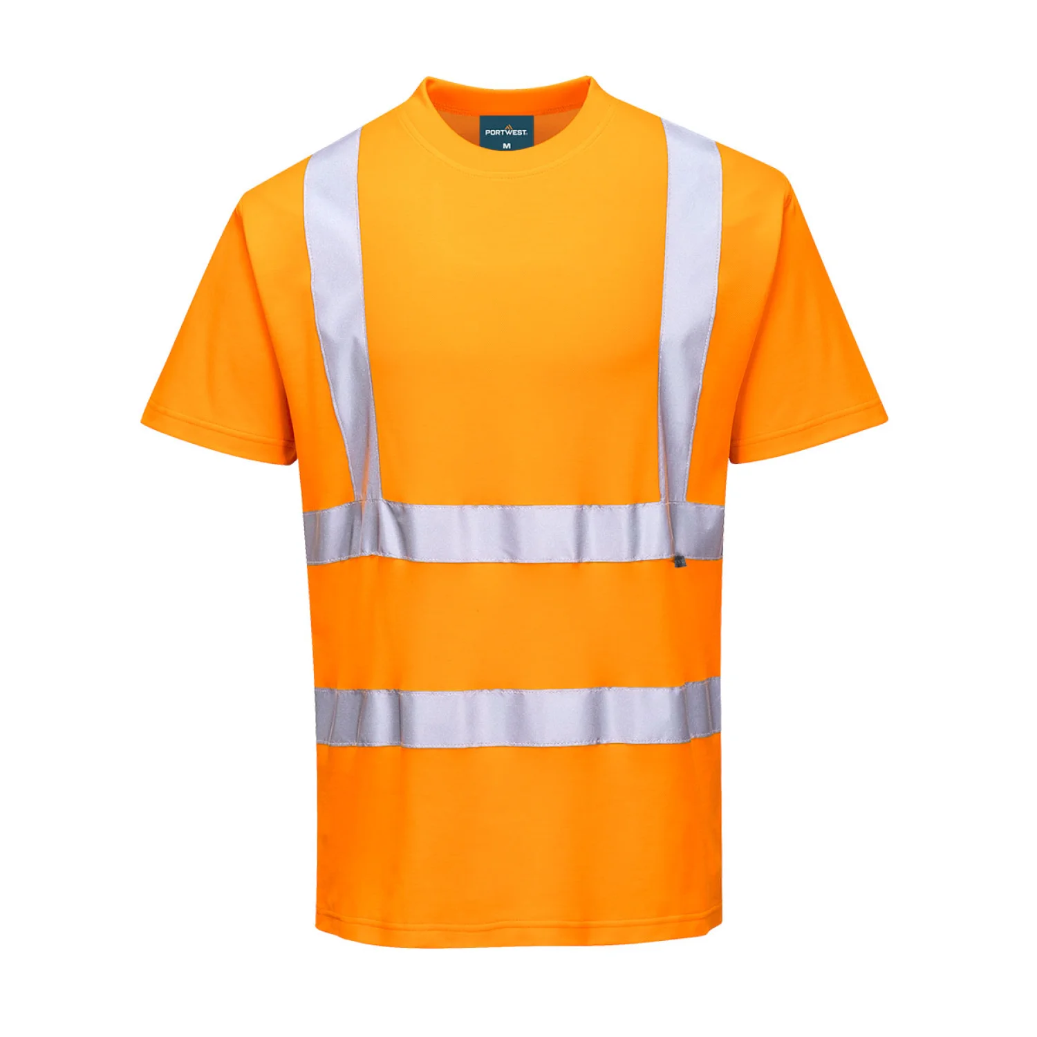 Portwest Cotton Comfort rövid ujjú póló – jól láthatósági S170 Narancs