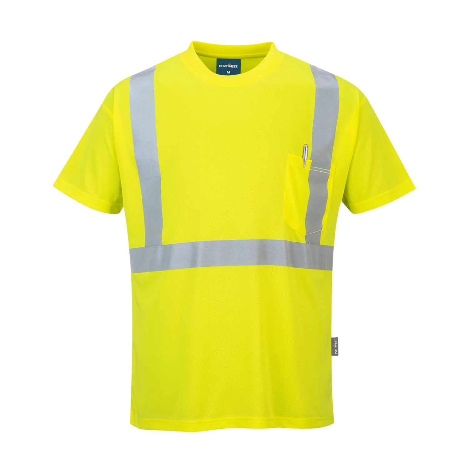 Portwest S190 - HiVis póló zsebbel Sárga