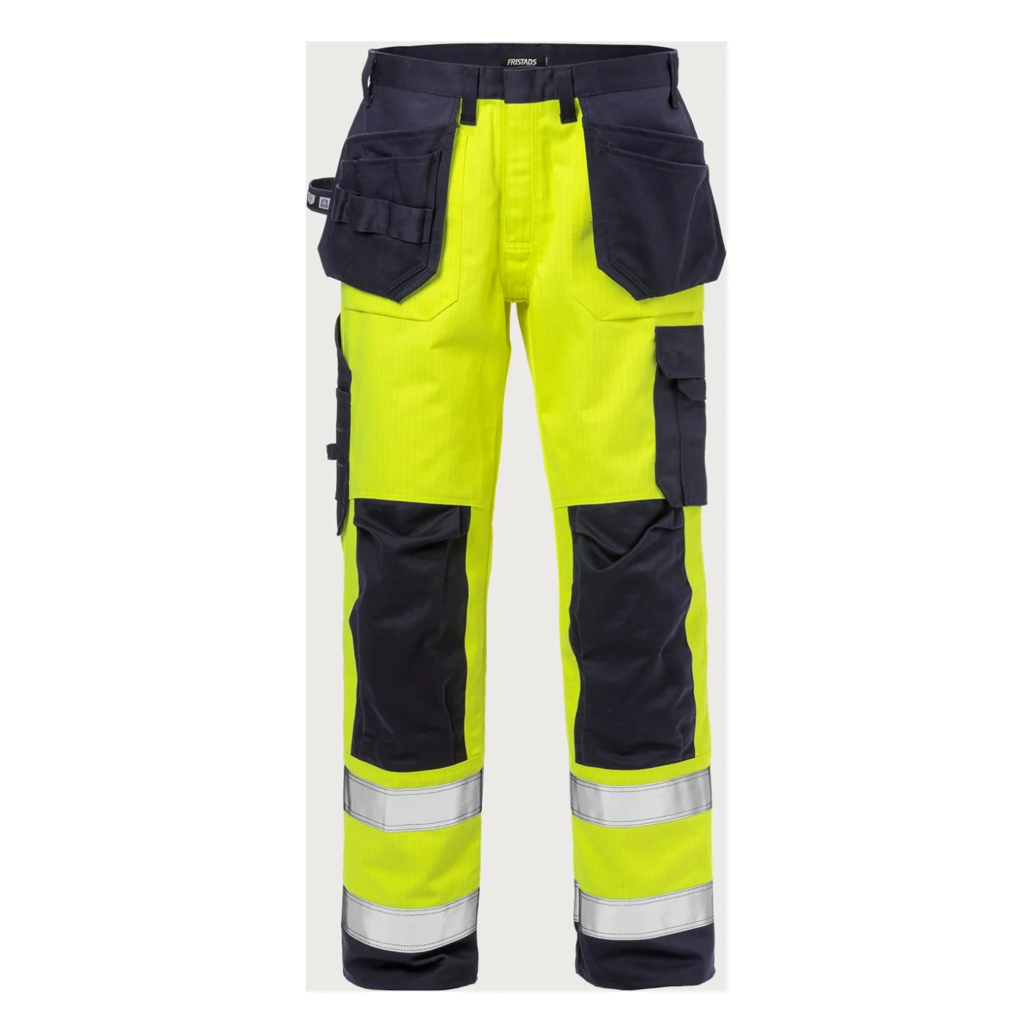 Fristads Flame high vis szakiparos nadrág cl 2 2584 FLAM Hi-Vis sárga/matrózkék