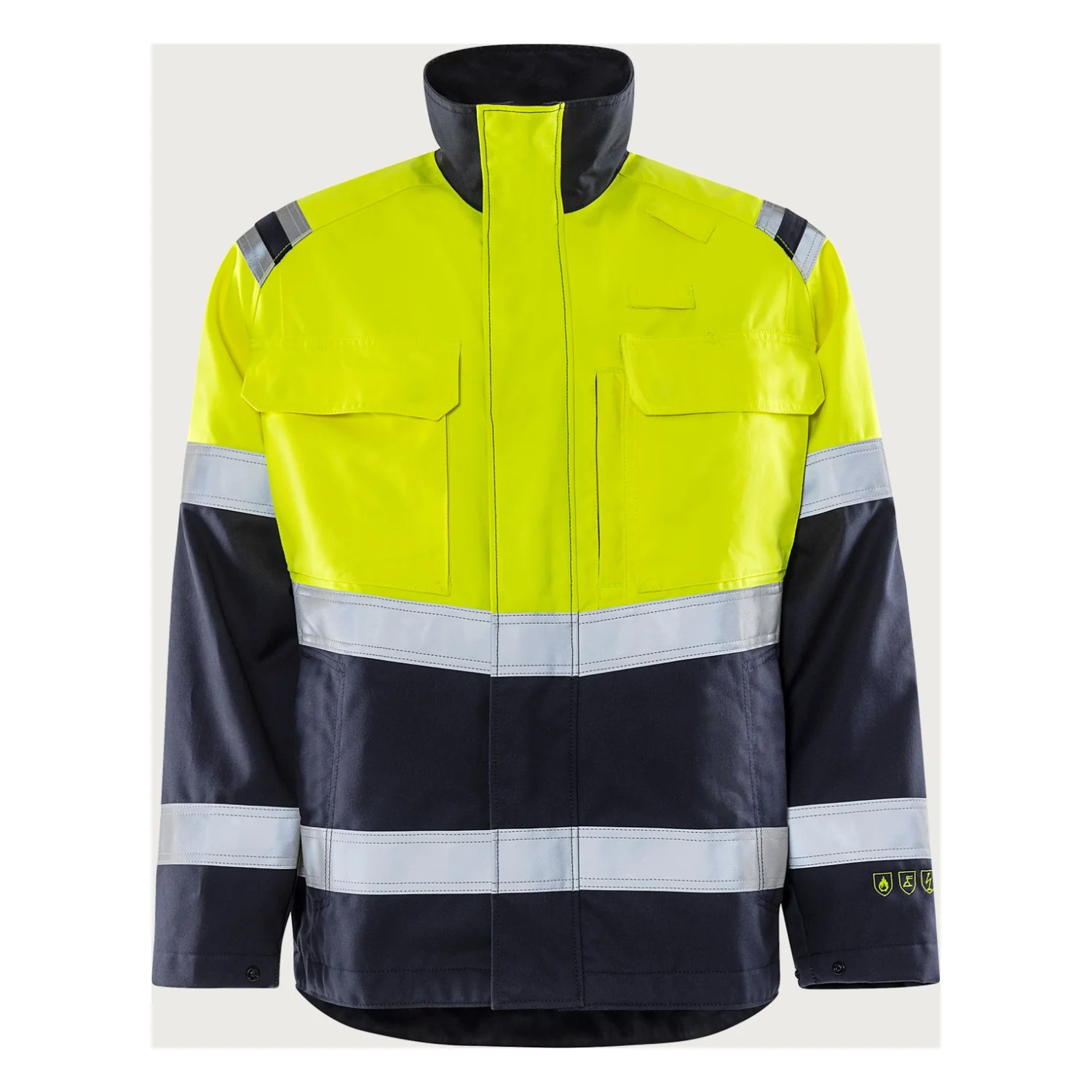 Fristads Flamestat high vis dzseki cl 2 4176 ATHS Hi-Vis sárga/matrózkék