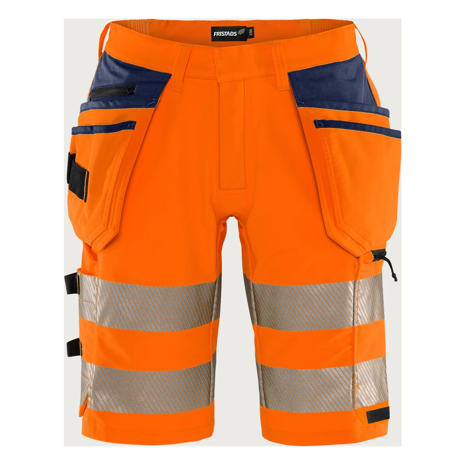 Fristads High vis Green craftsman sztreccs rövidnadrág class 2 2646 GSTP Hi-Vis narancssárga/matrózkék