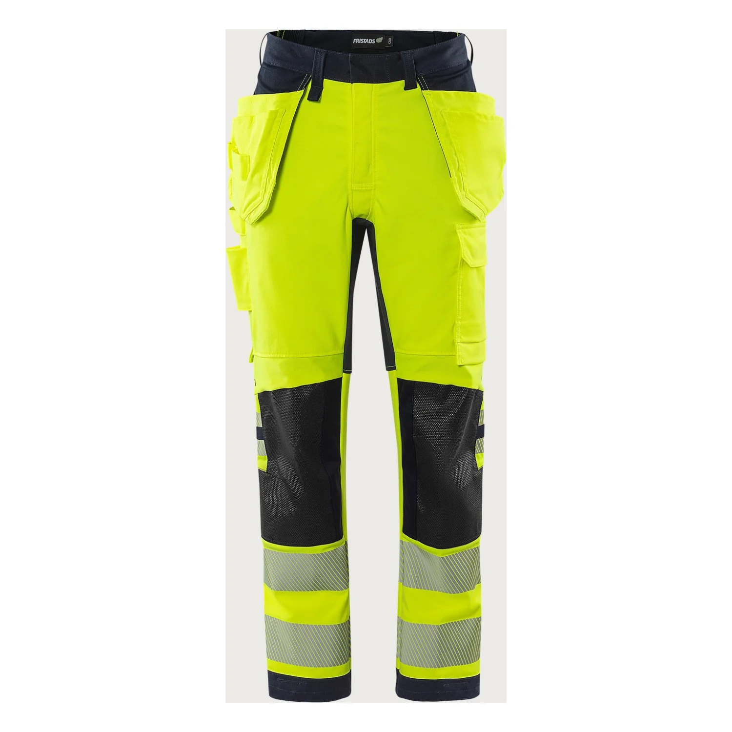 Fristads Flamestat Green high vis szakiparos sztreccs nadrág aramid class 2 2942 GFS Hi-Vis sárga/matrózkék