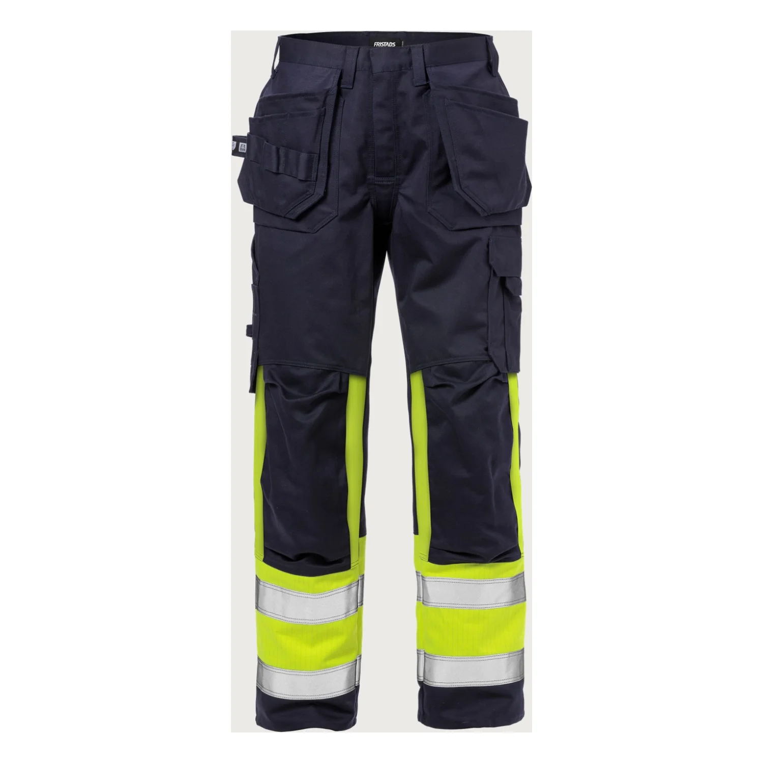 Fristads Flame high vis szakiparos nadrág cl 1 2586 FLAM Hi-Vis sárga/matrózkék