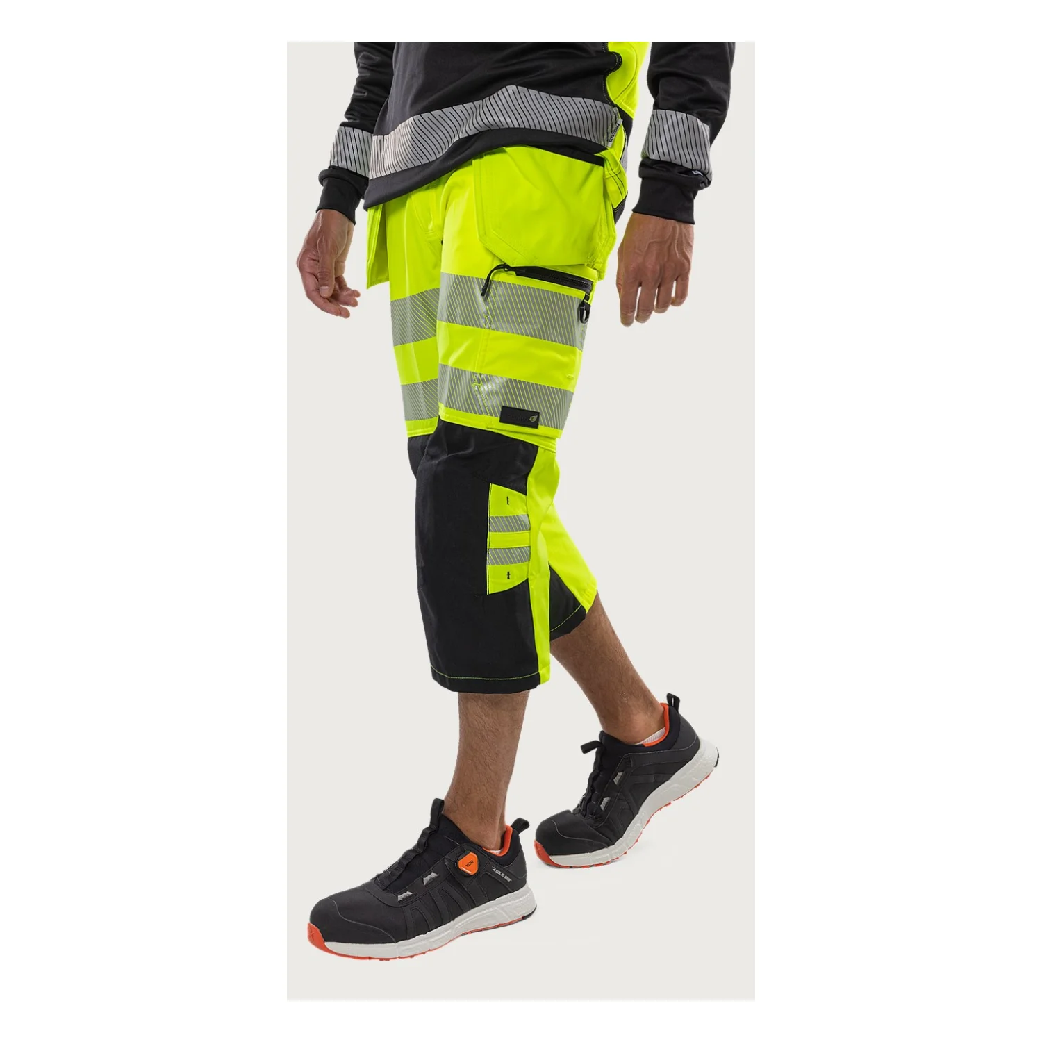 Fristads High vis 3/4-es nadrág class 2 2666 GSTP Hi-Vis sárga/fekete