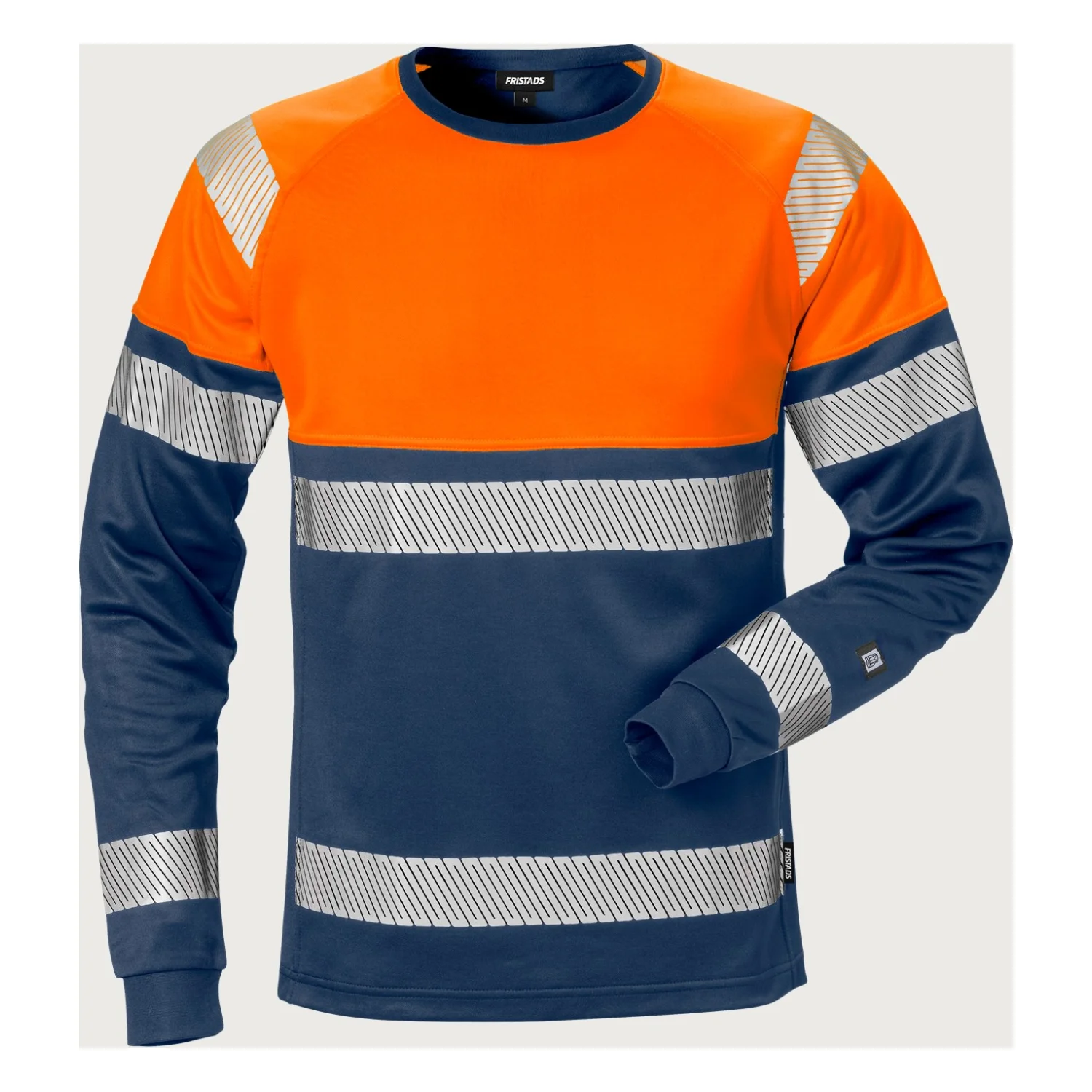 Fristads High vis hosszú ujjú póló cl 1 7519 THV Hi-Vis narancssárga/matrózkék