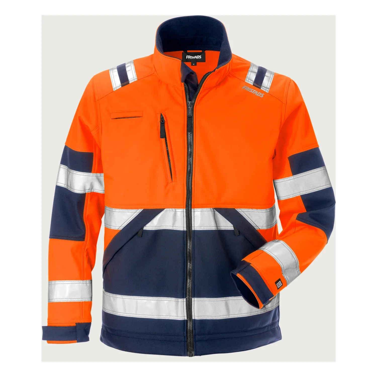 Fristads High vis softshell dzseki cl 2 4083 WYH Hi-Vis narancssárga/matrózkék