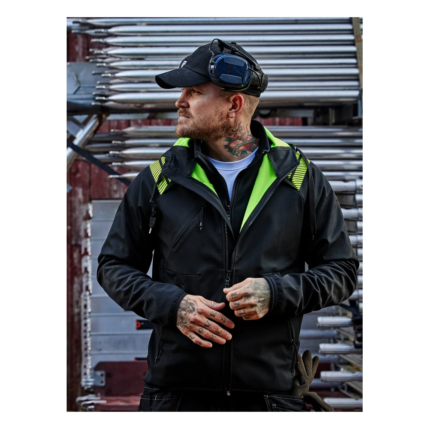 Fristads Kapucnis softshell dzseki 7461 GBON Fekete