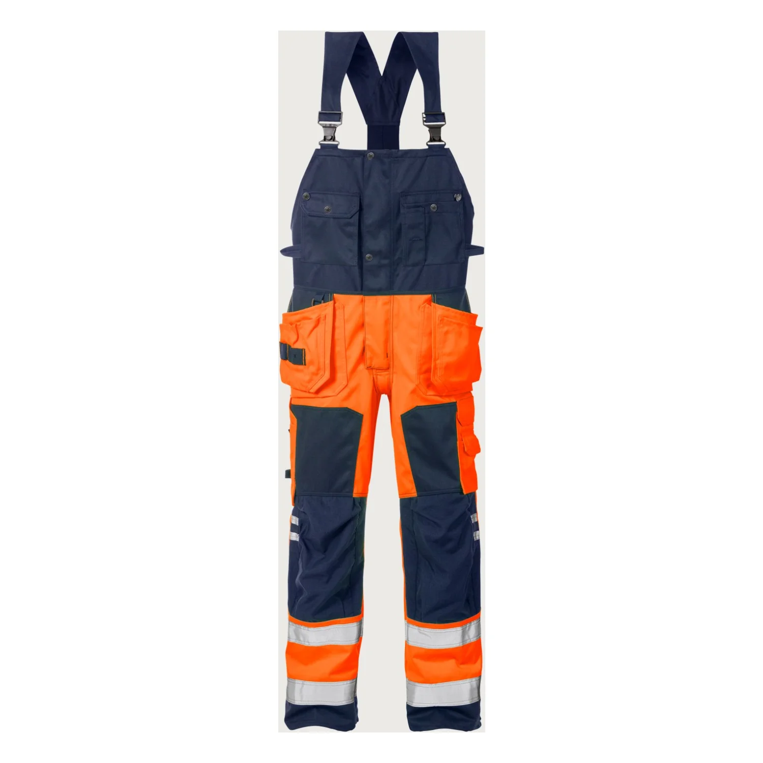Fristads High vis kantáros nadrág cl 2 1014 PLU Hi-Vis narancssárga/matrózkék