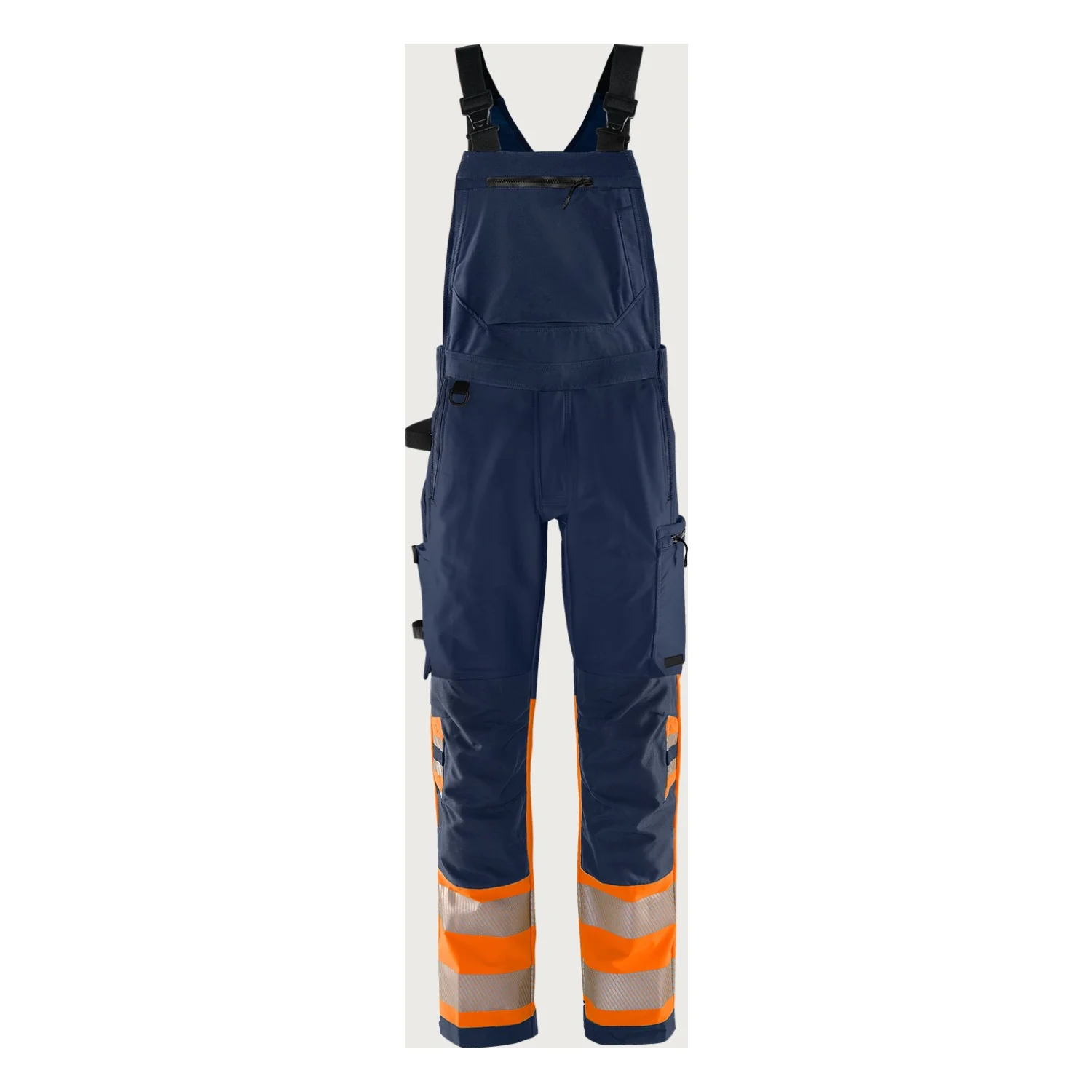 Fristads High vis Green sztreccs kantáros nadrág class 1 1032 GSTP Hi-Vis narancssárga/matrózkék