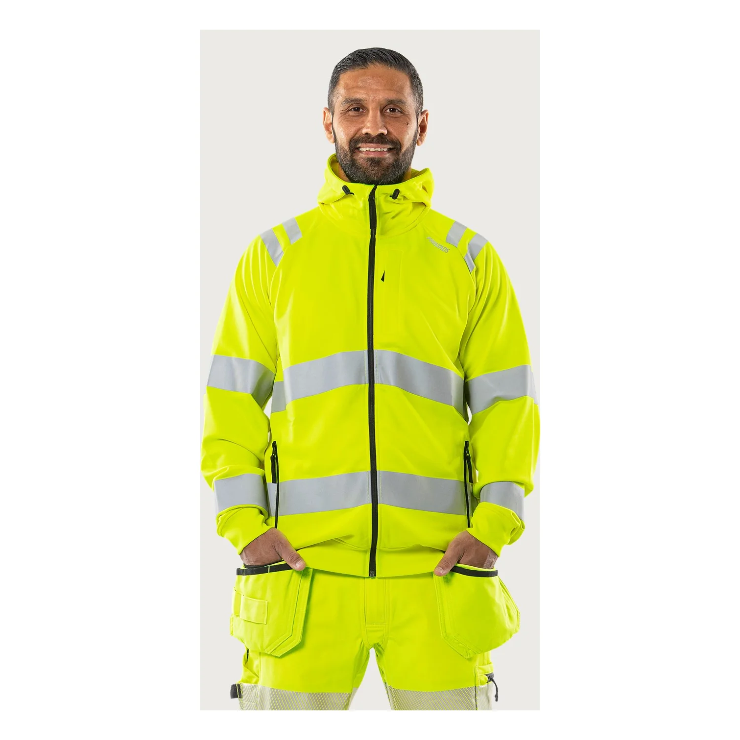 Fristads High vis kapucnis kardigán class 3 7865 GPSW Hi-Vis sárga