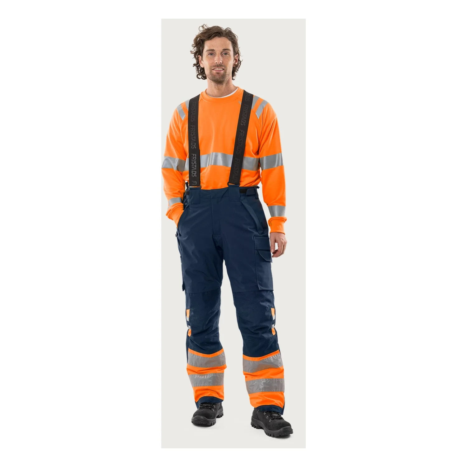 Fristads High vis Green sztreccs téli nadrág class 1 2681 GLPS Hi-Vis narancssárga/matrózkék