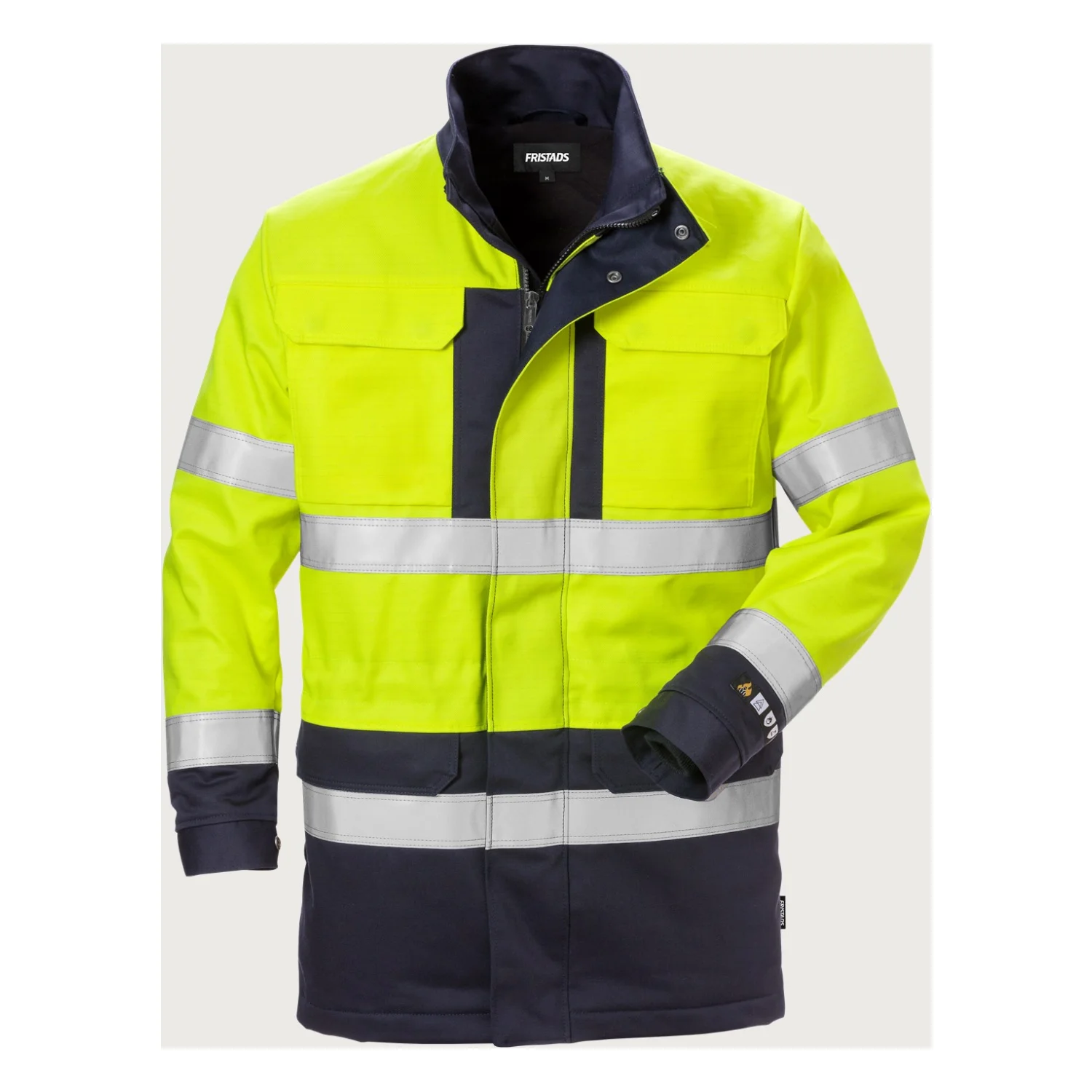Fristads Flame high vis télikabát cl 3 4589 FLAM Hi-Vis sárga/matrózkék
