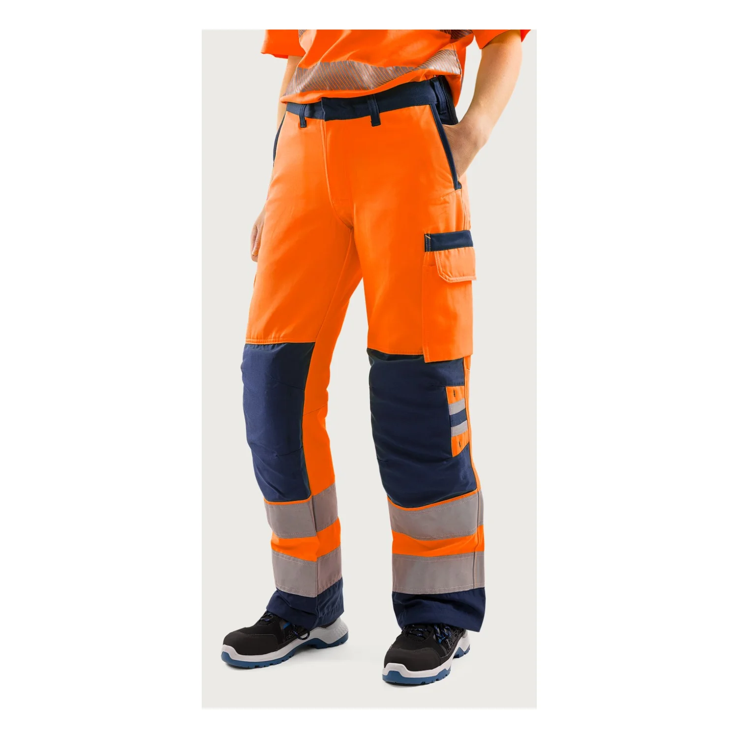 Fristads High vis Green nadrág női class 2 2642 GPLU Hi-Vis narancssárga/matrózkék