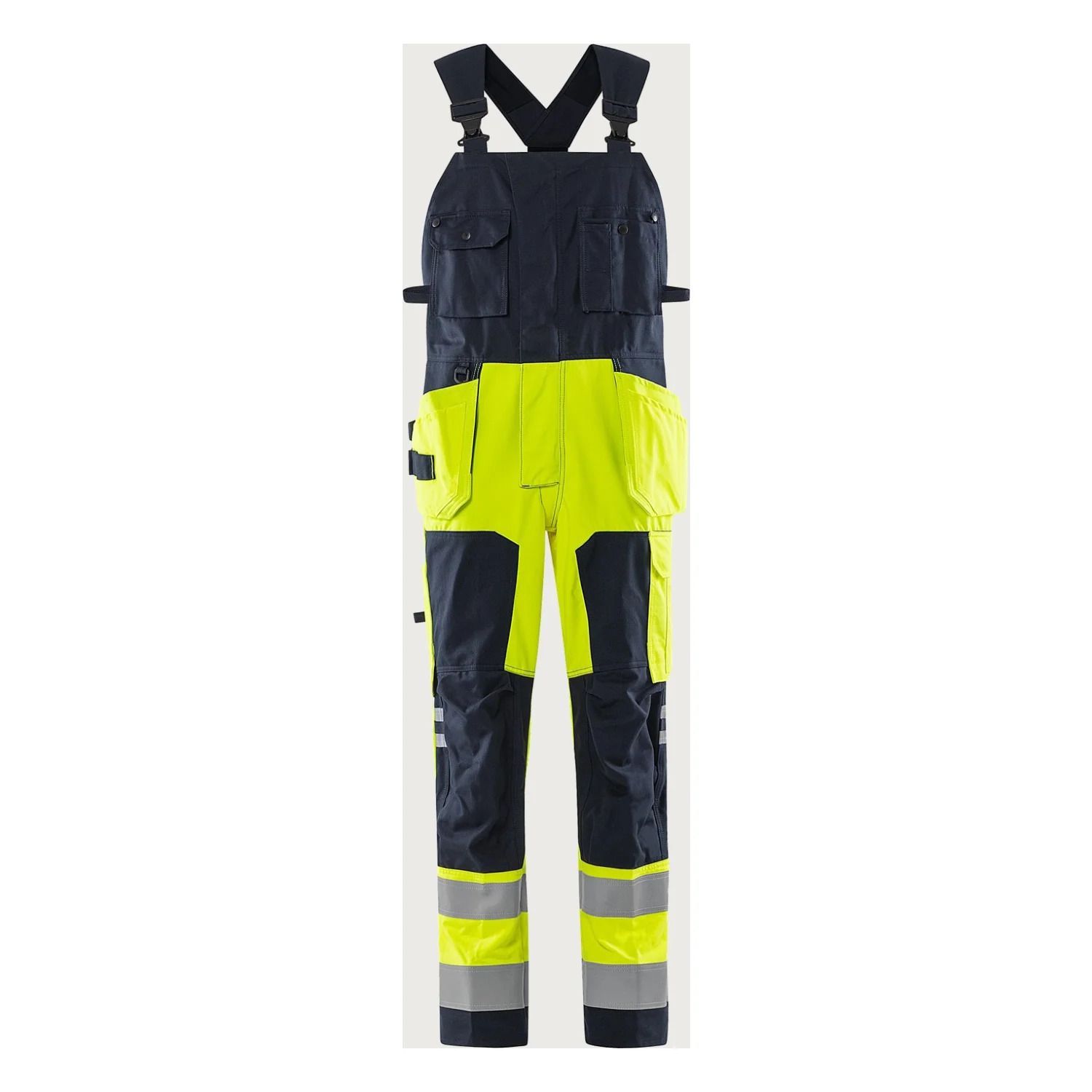 Fristads Flamestat high vis kantáros nadrág cl 2 1075 ATHS Hi-Vis sárga/matrózkék