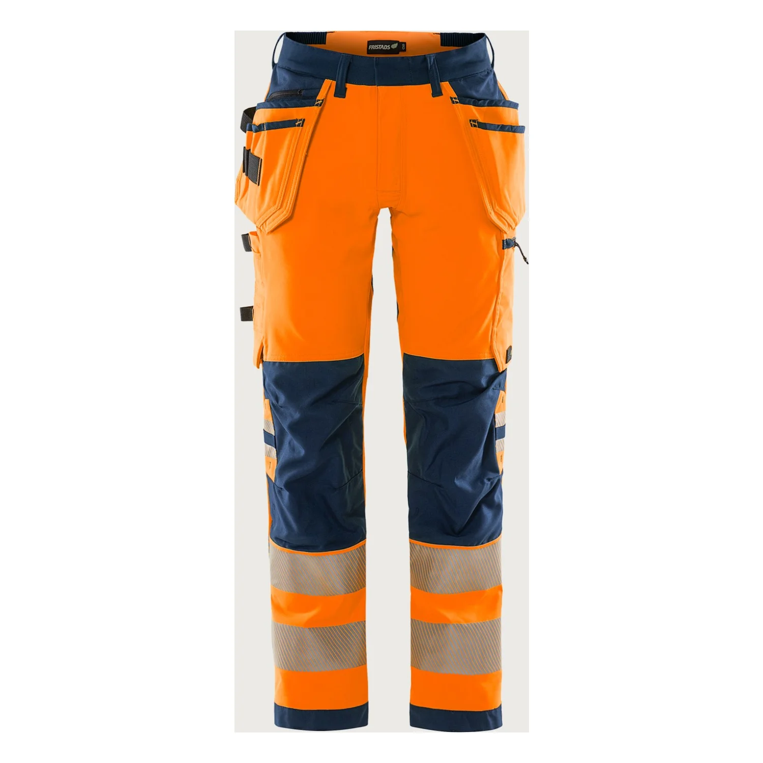 Fristads High vis Green craftsman sztreccs nadrág class 2 2644 GSTP Hi-Vis narancssárga/matrózkék