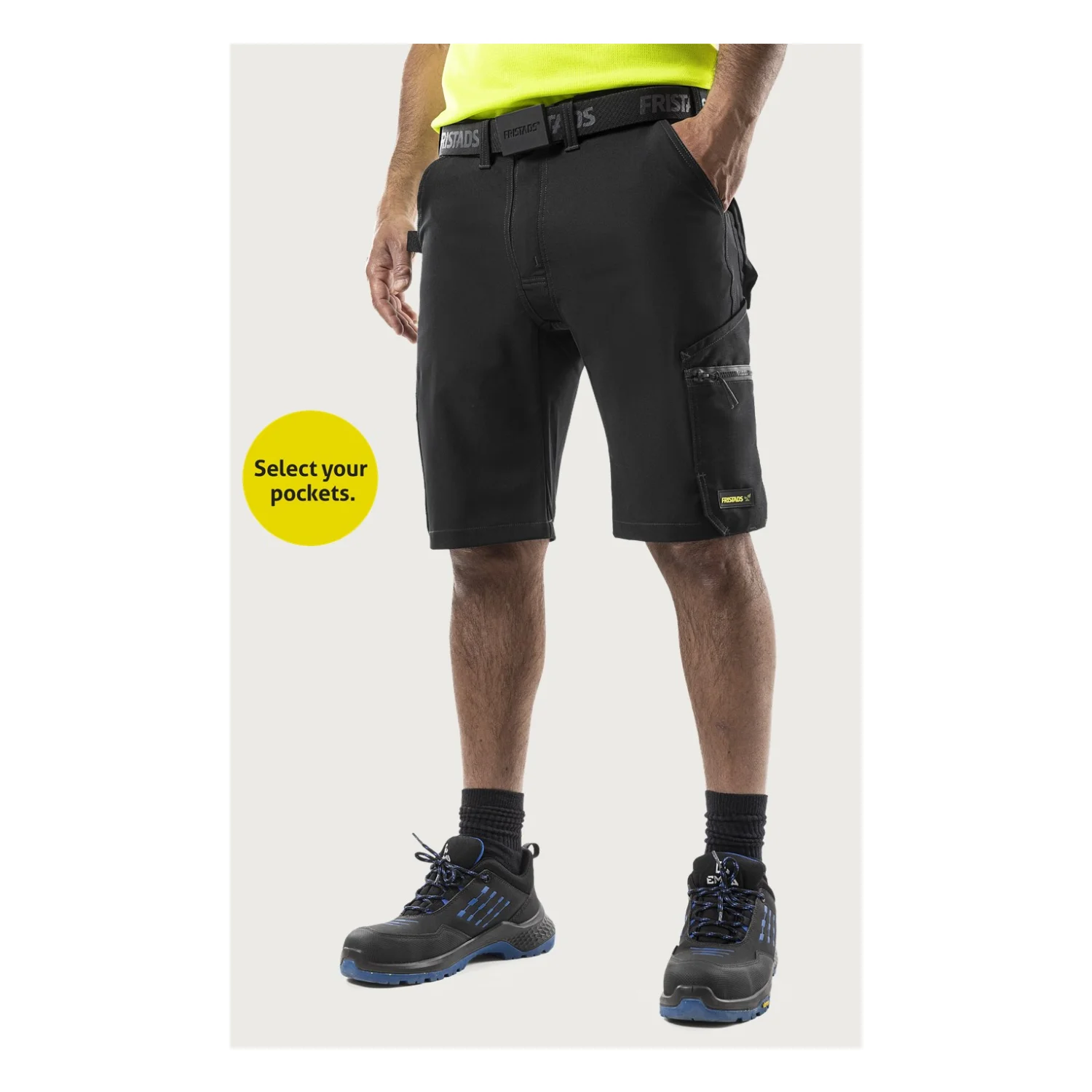 Fristads Flex craftsman sztreccs rövidnadrág 2803 GHST Fekete