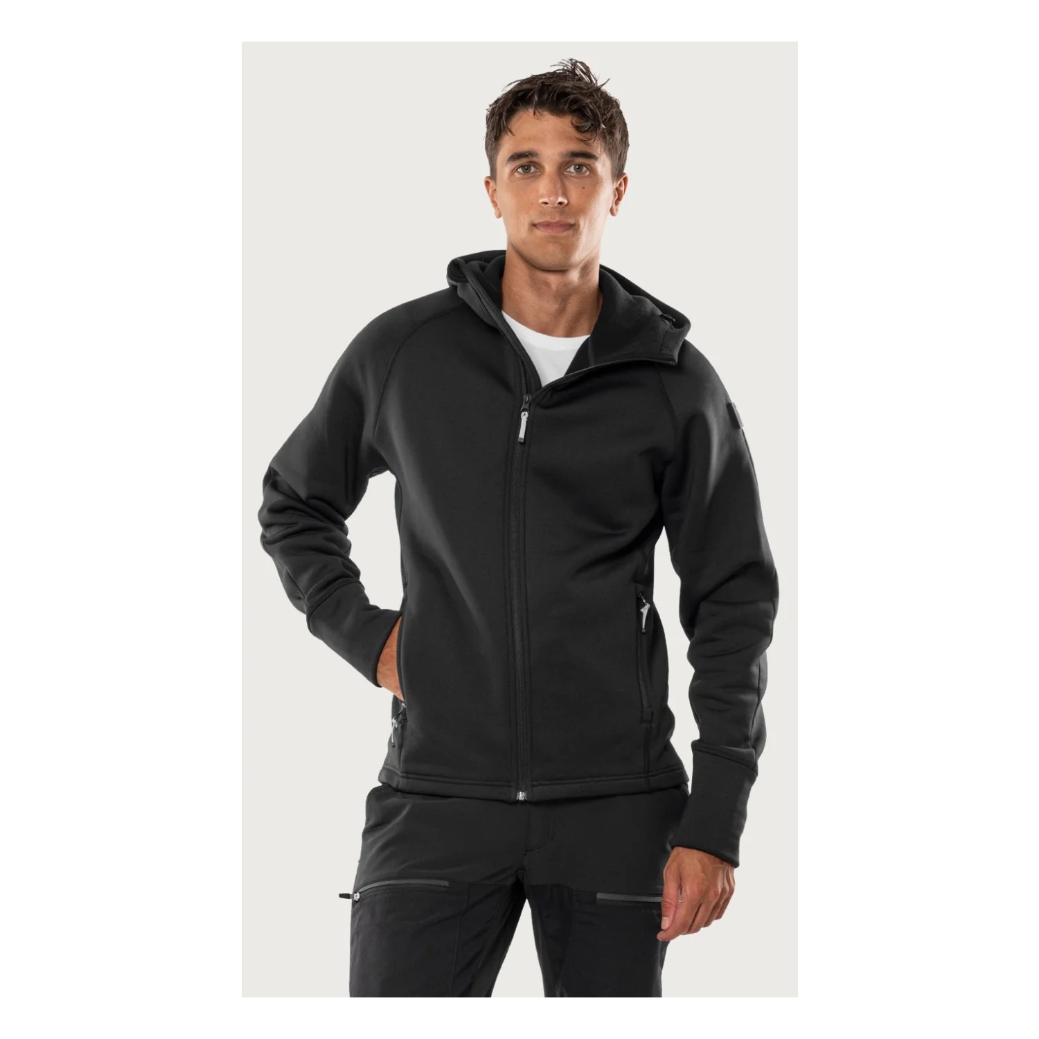Fristads Outdoor Cobalt Polartec® power stretch® kapucnis pulóver Fekete