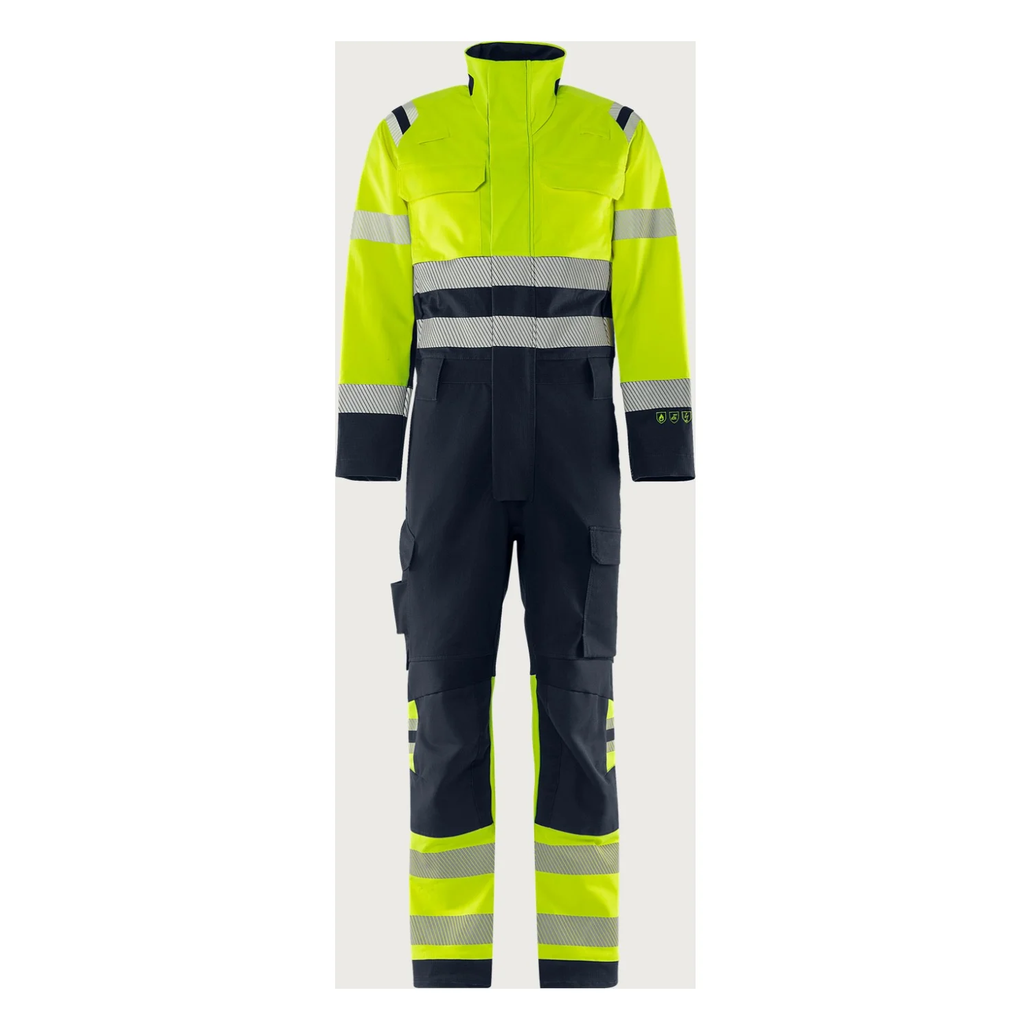 Fristads Flamestat Green high vis sztreccs overall class 3 8950 GFS Hi-Vis sárga/matrózkék
